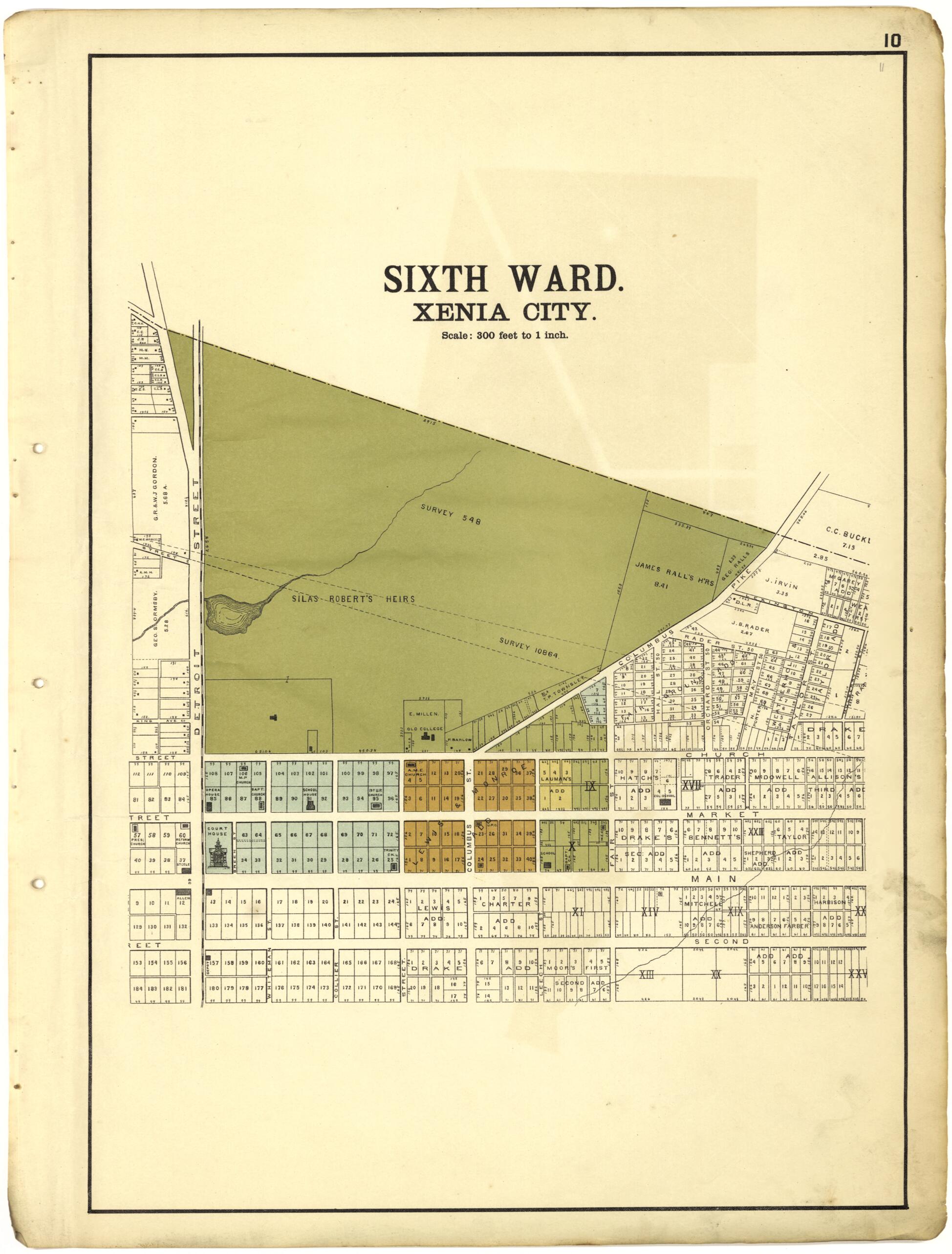 This old map of Sixth Ward Xenia City from Riddell&