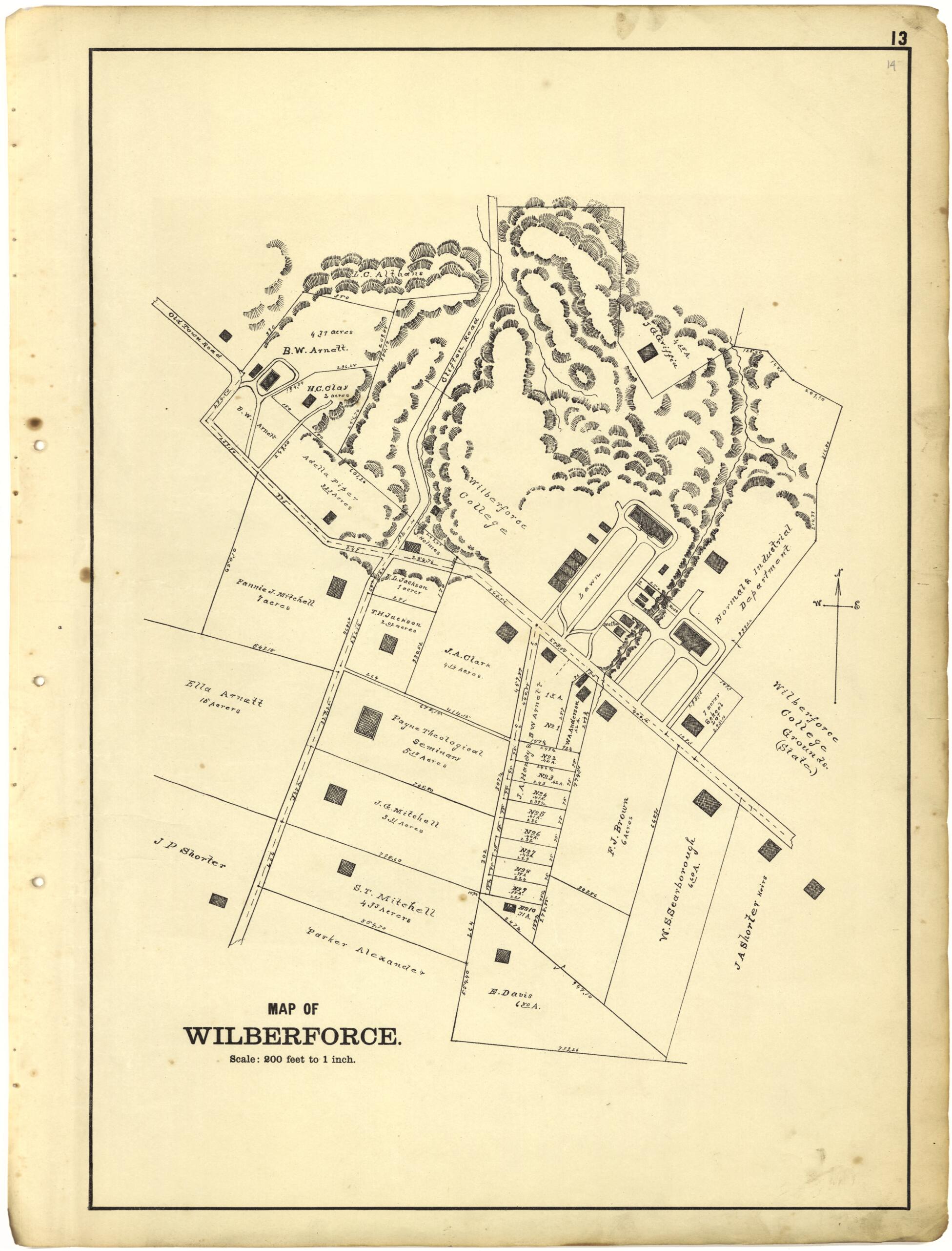 This old map of Map of Wilberforce from Riddell&