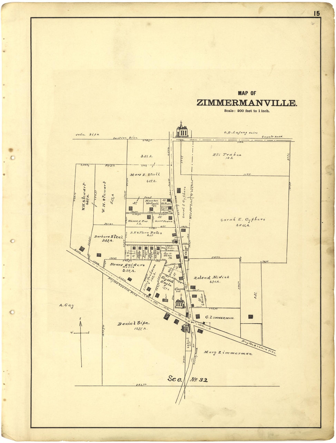This old map of Map of Zimmermanville from Riddell&