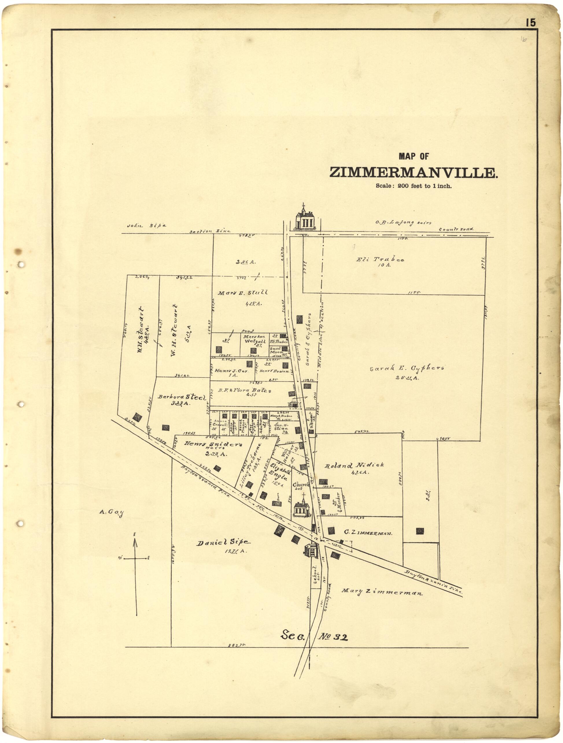 This old map of Map of Zimmermanville from Riddell&
