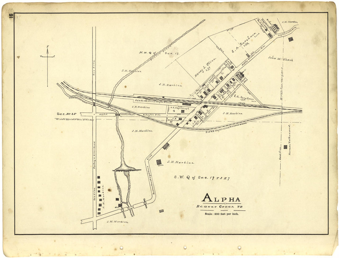 This old map of Alpha from Riddell&