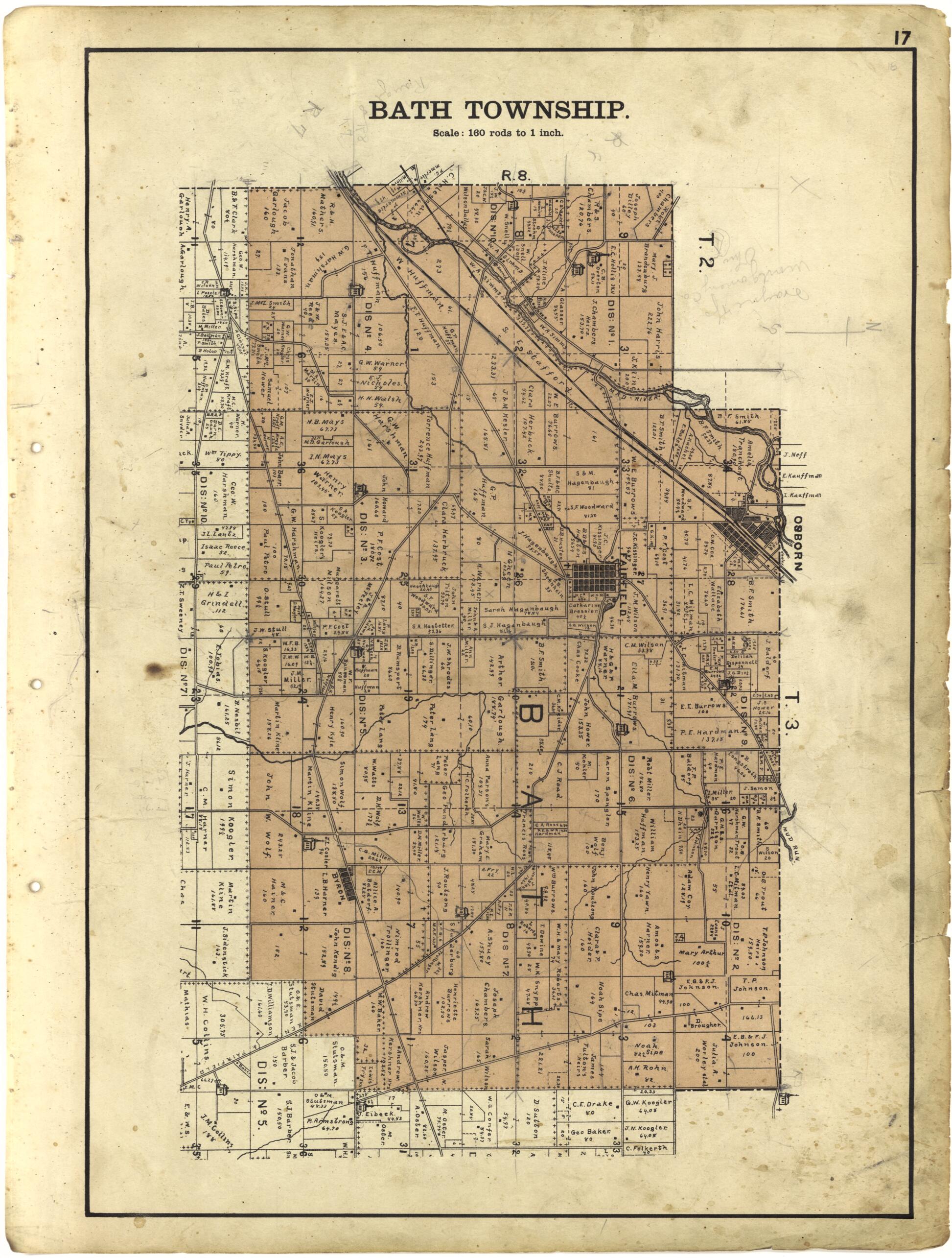 This old map of Bath Township from Riddell&