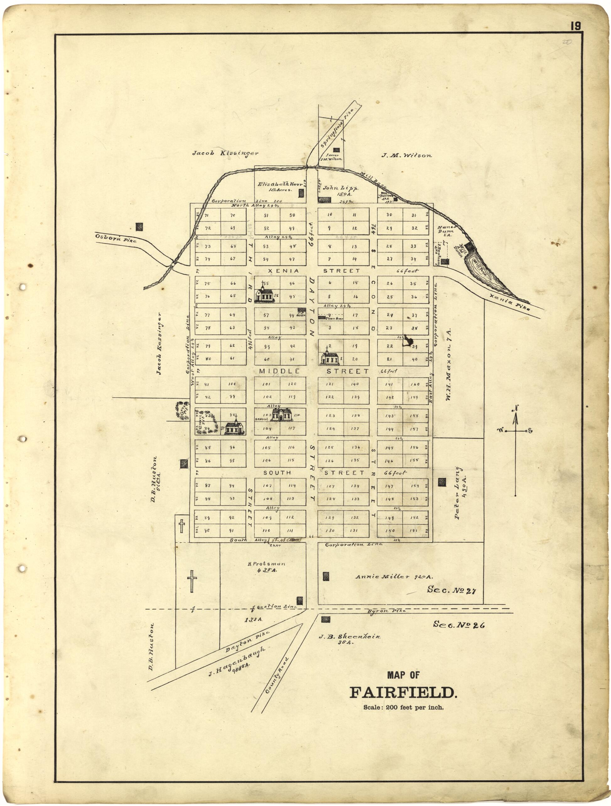 This old map of Map of Fairfield from Riddell&