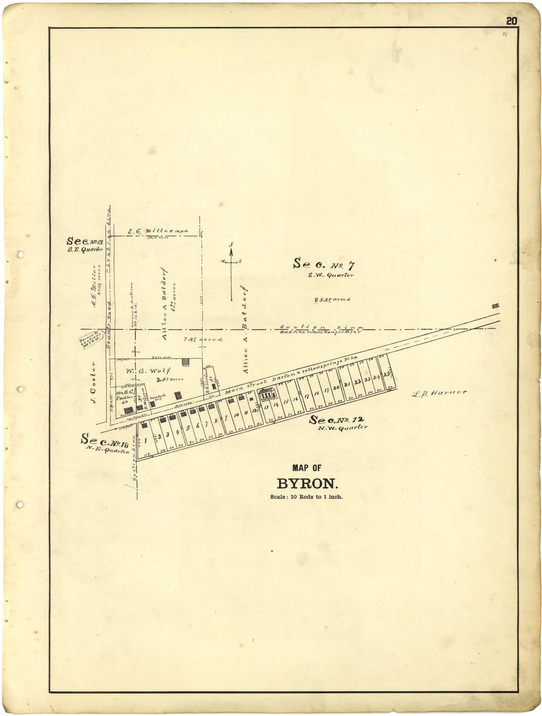 This old map of Map of Byron from Riddell&
