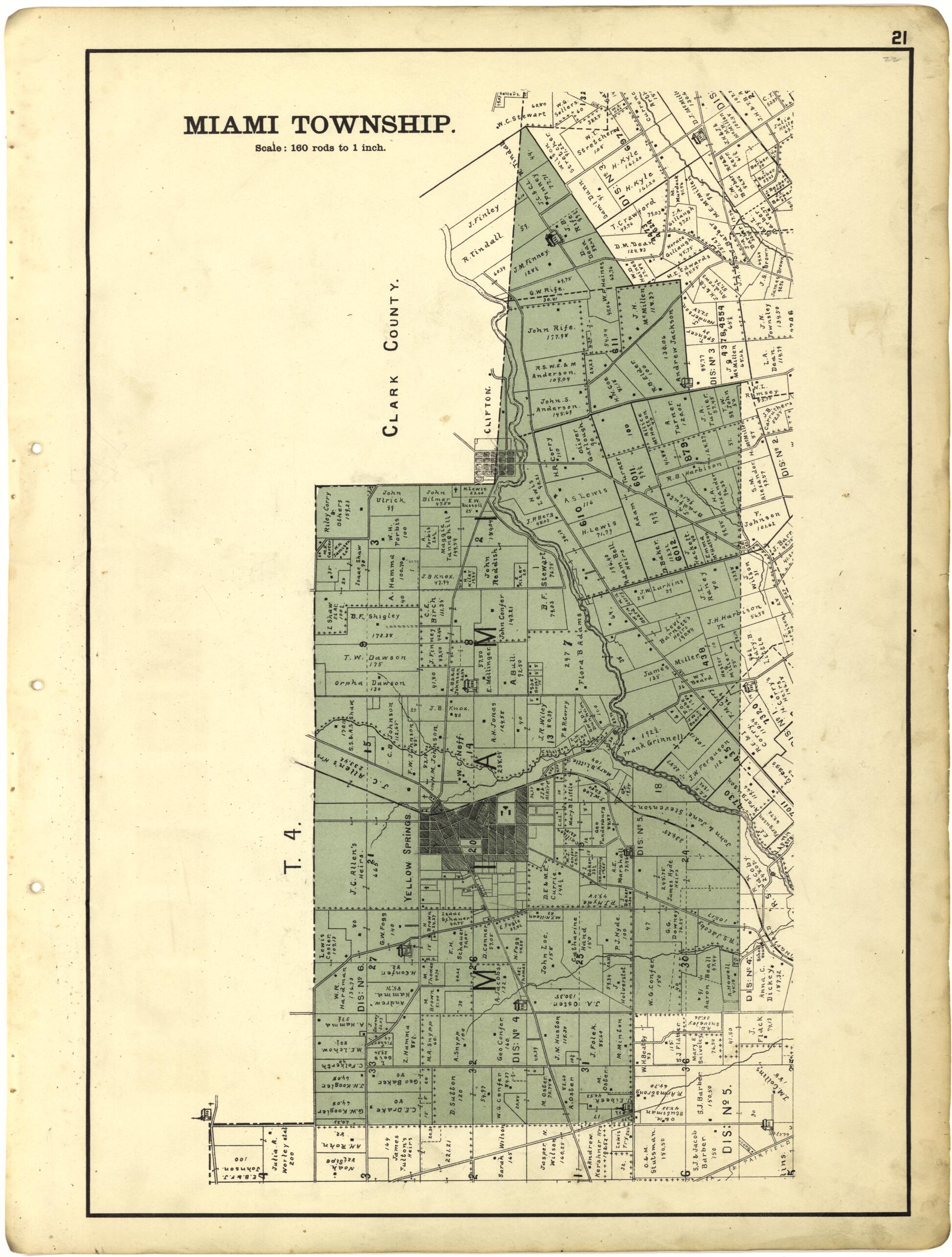 This old map of Miami Township from Riddell&