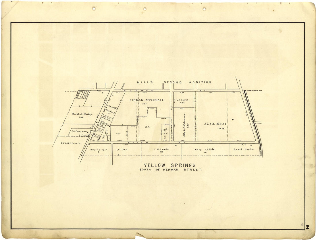 This old map of Yellow Springs from Riddell&