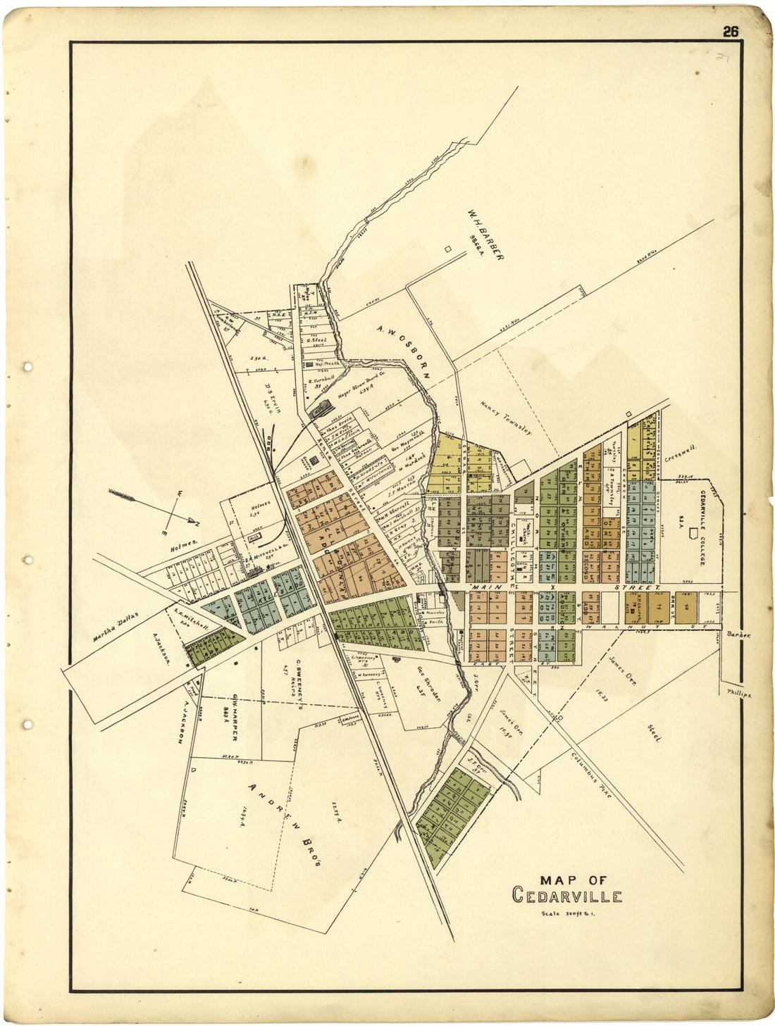This old map of Map of Cedarville from Riddell&
