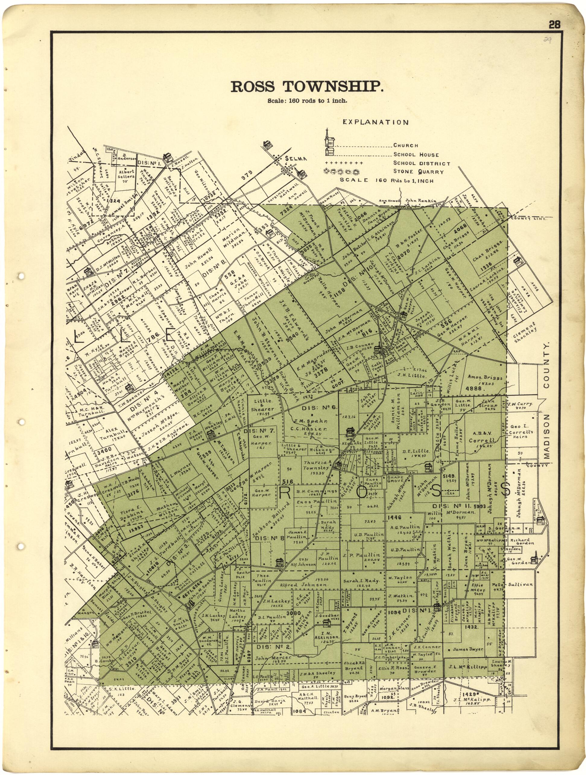 This old map of Ross Township from Riddell&