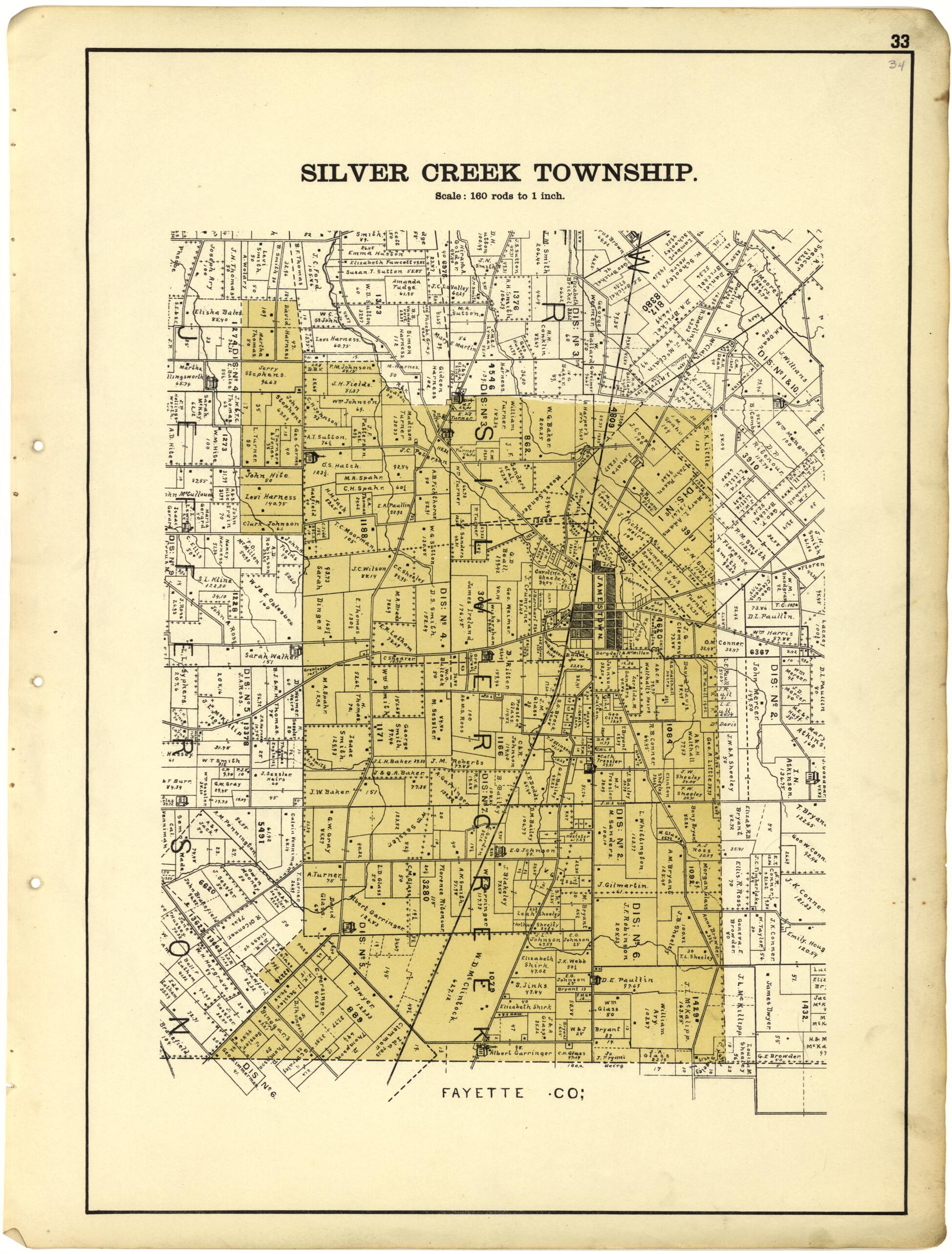 This old map of Silver Creek Township from Riddell&