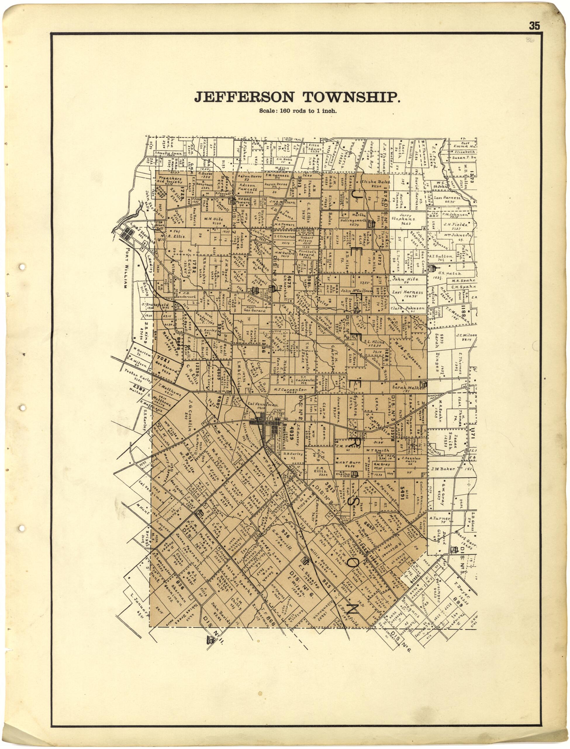 This old map of Jefferson Township from Riddell&