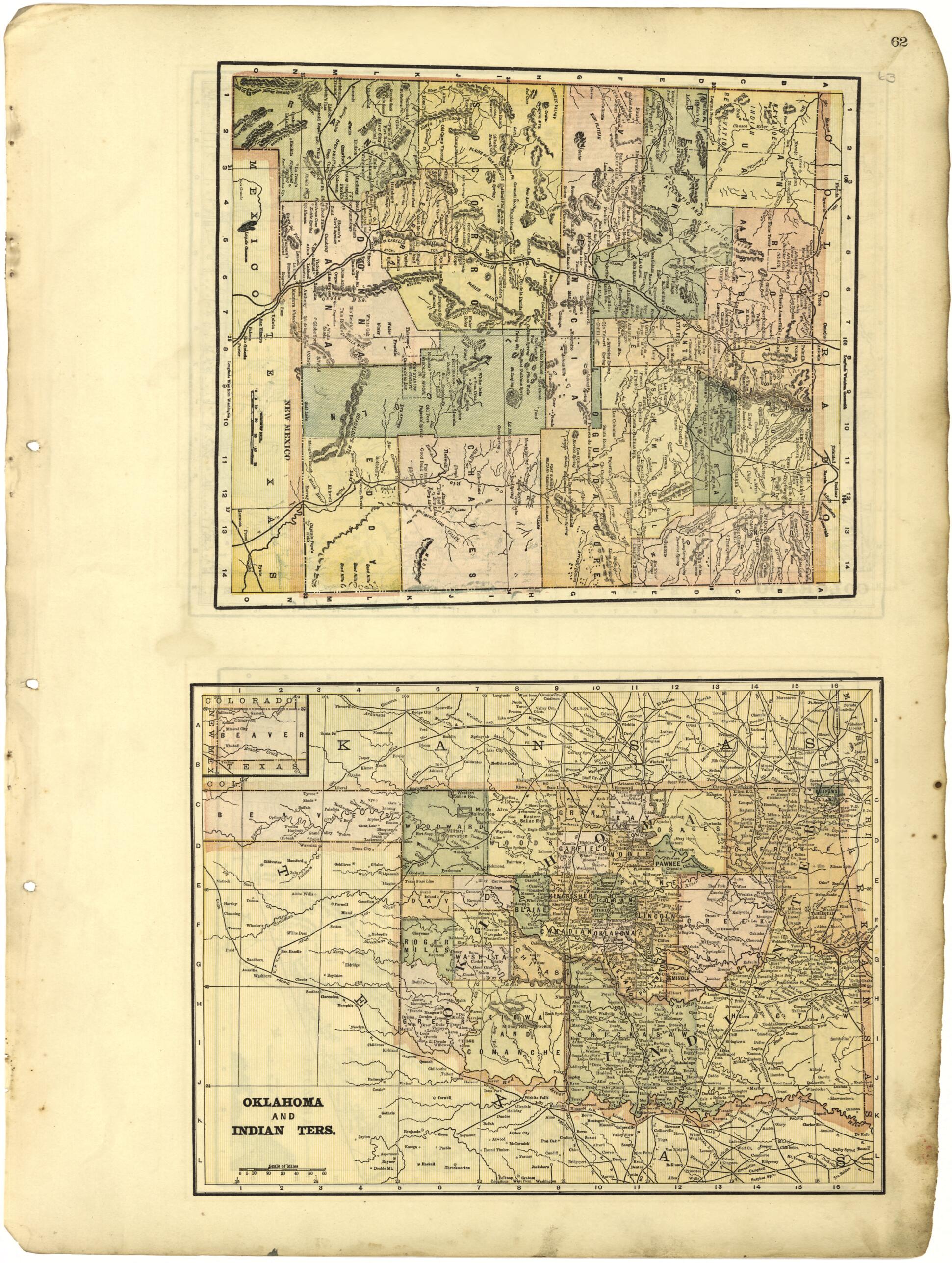 This old map of New Mexico; Oklahoma and Indian Ters. from Riddell&