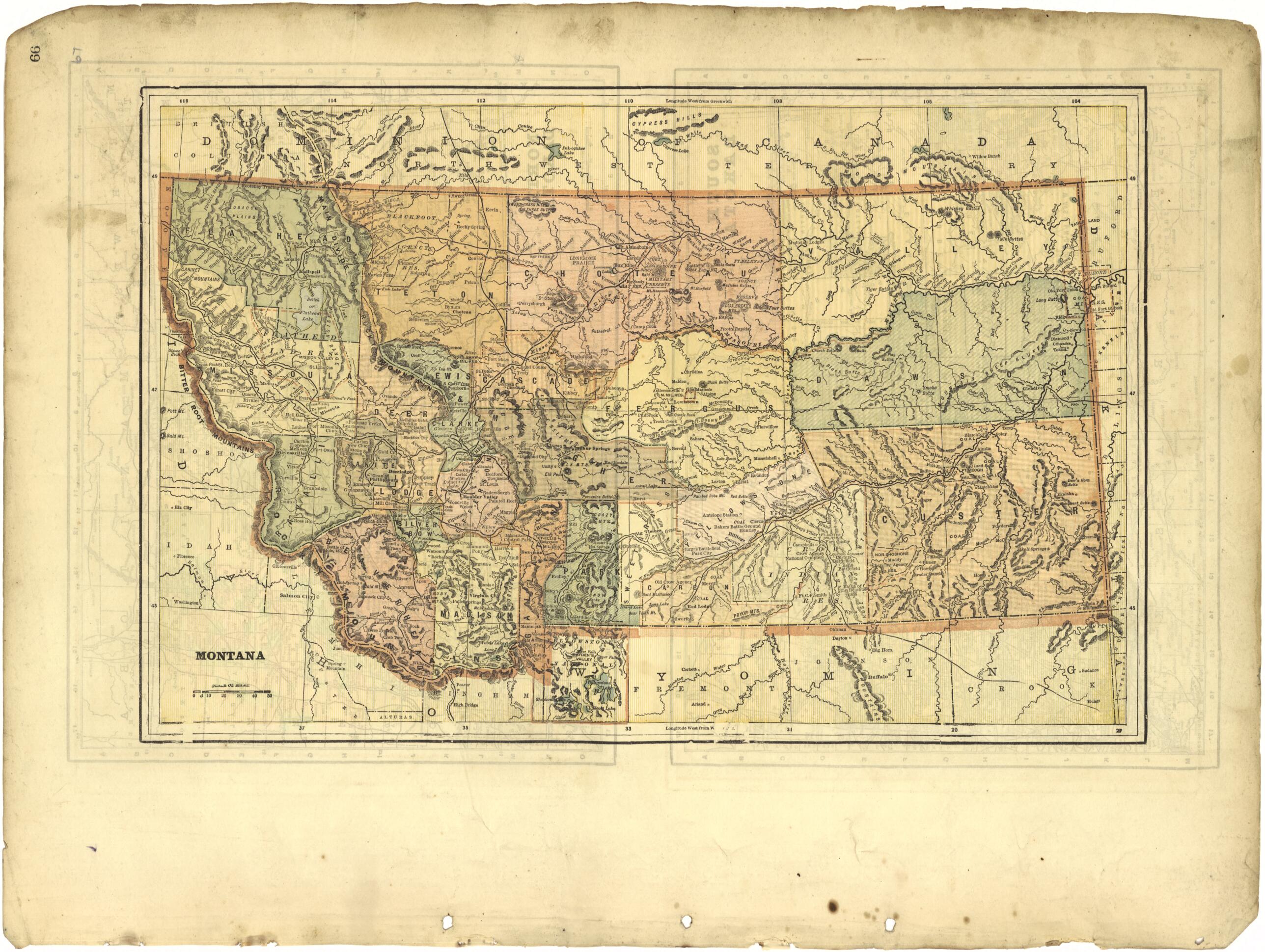 This old map of Montana from Riddell&