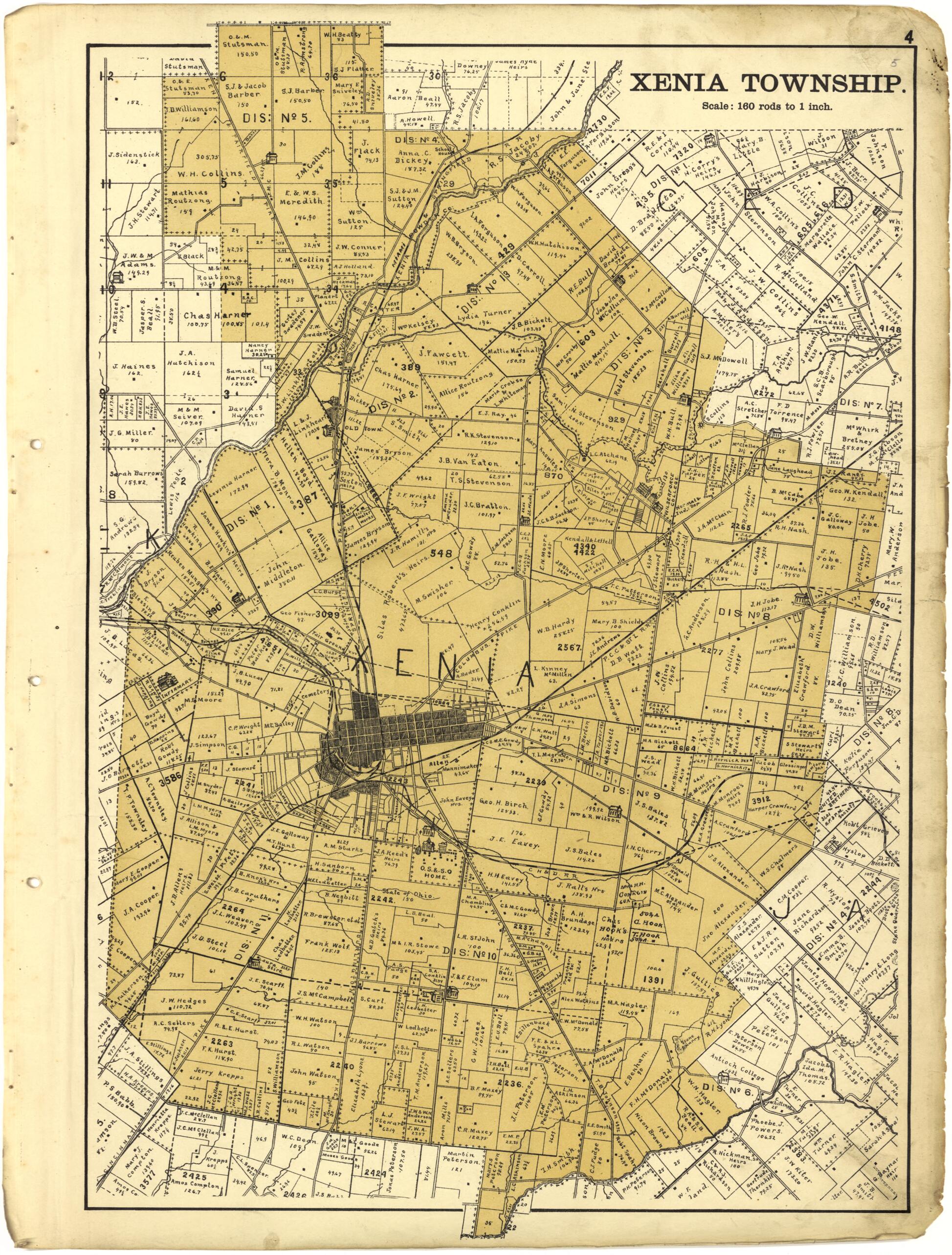 This old map of Xenia Township from Riddell&