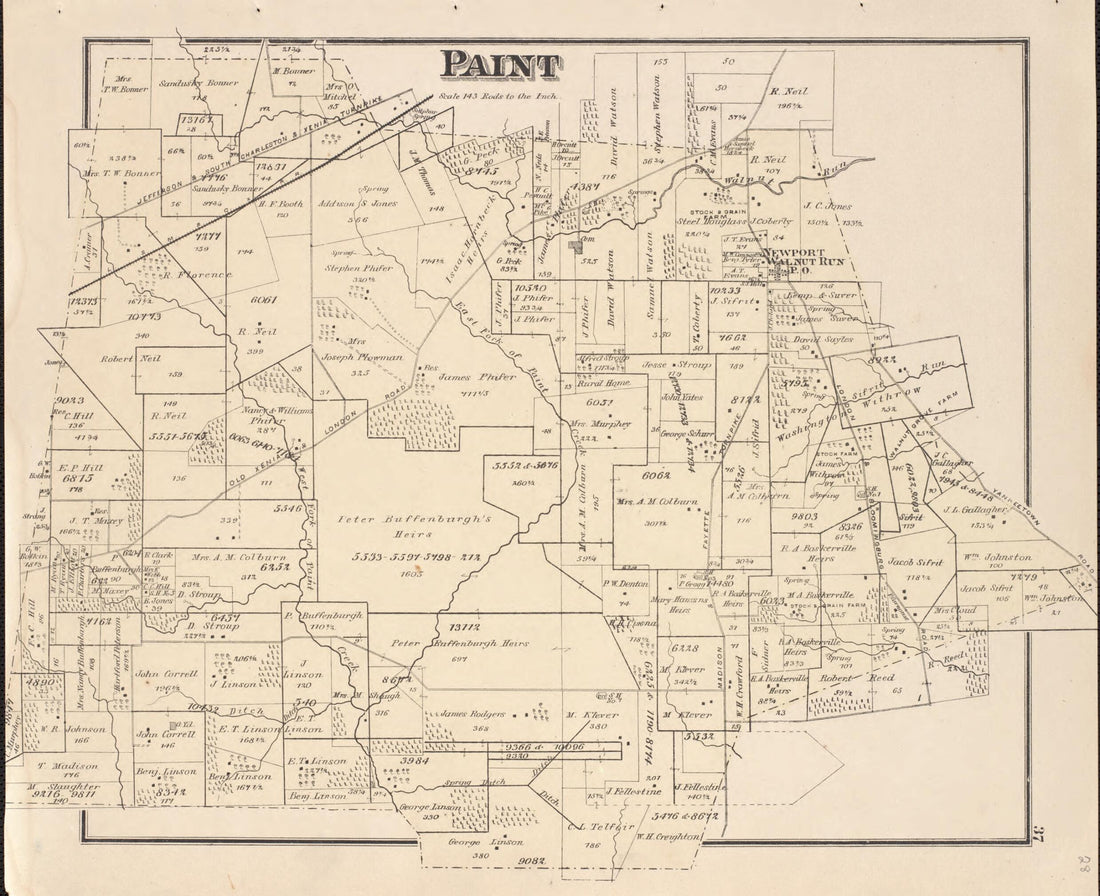 This old map of Paint from Caldwell&
