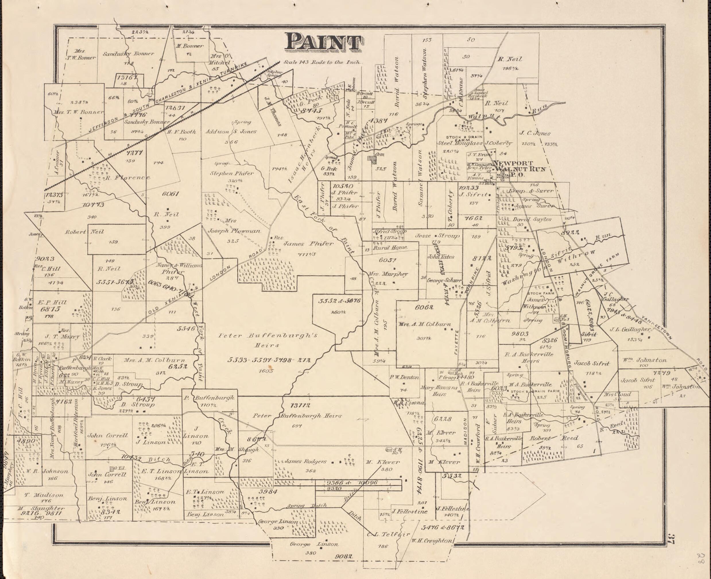 This old map of Paint from Caldwell&