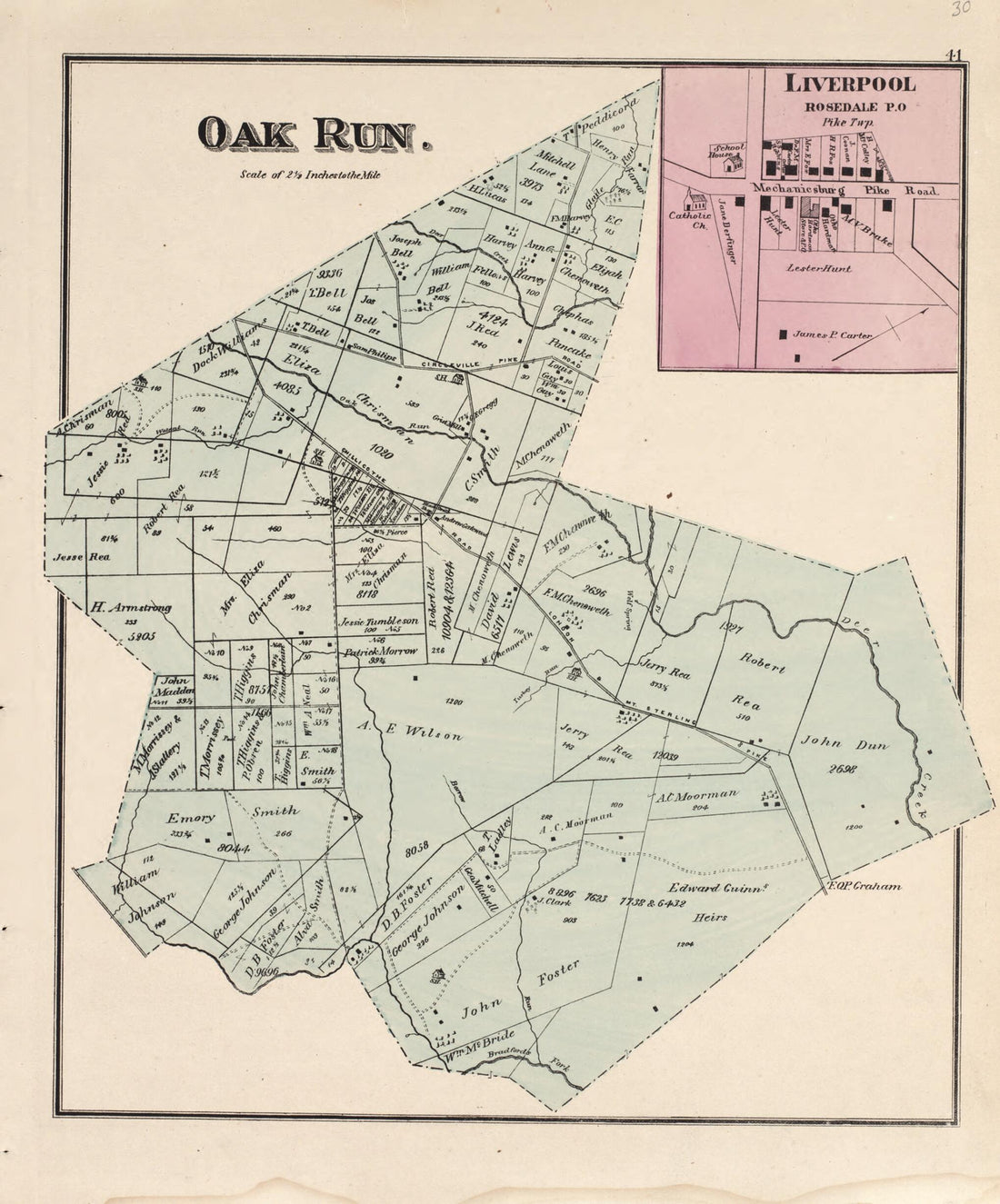 This old map of Oak Run, Liverpool from Caldwell&