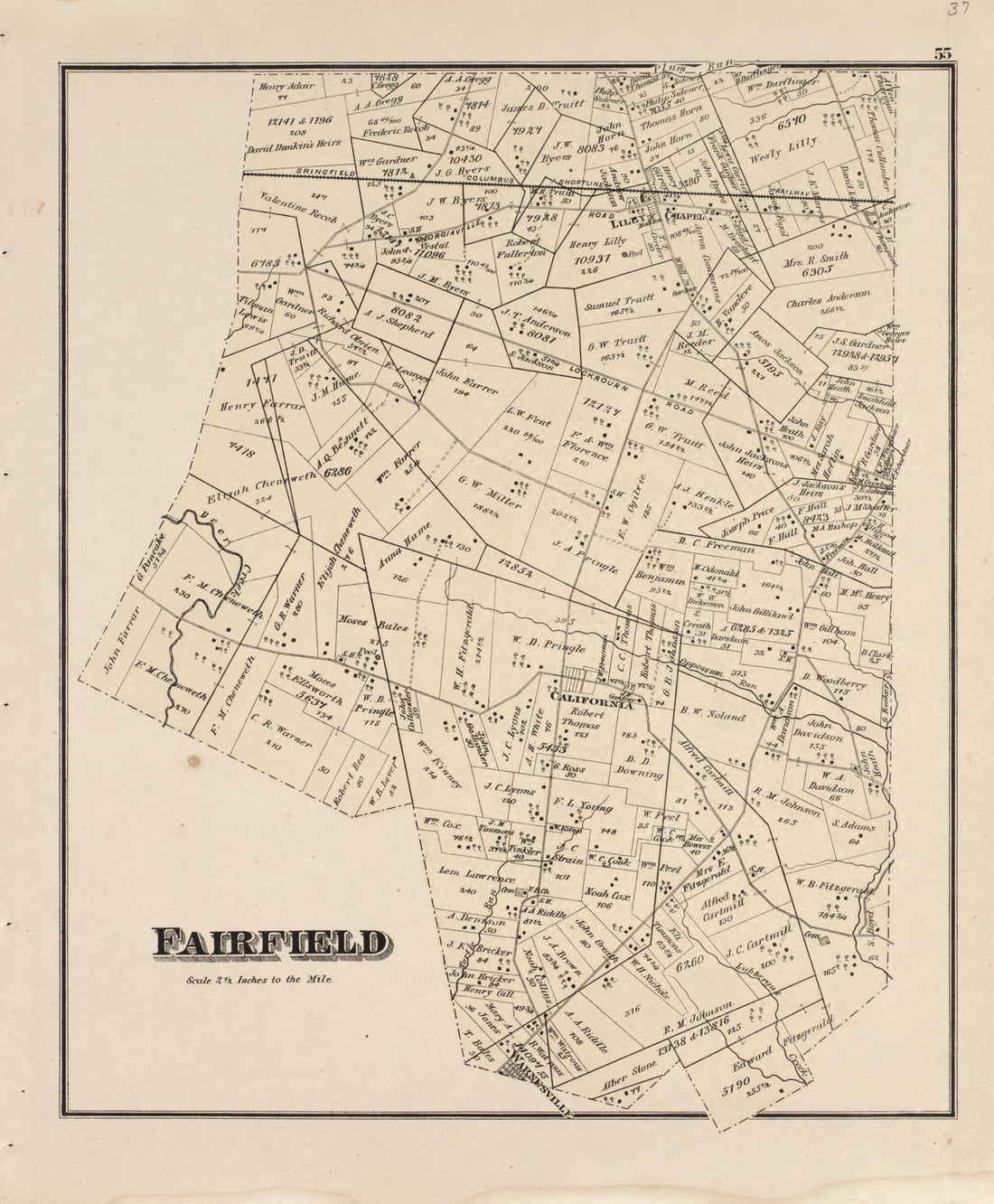 This old map of Fairfield from Caldwell&