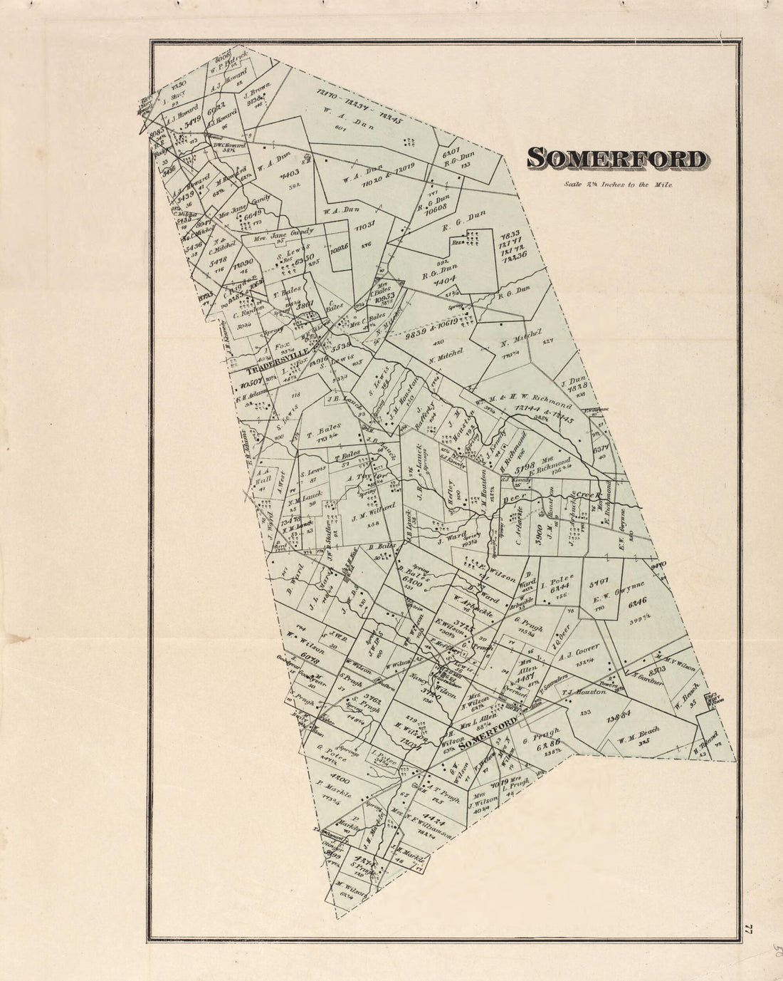 This old map of Somerford from Caldwell&