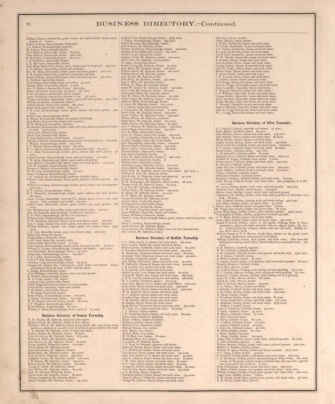 This old map of Noble from Centennial Atlas of Noble County, Ohio from 1876 was created by Worley & Bracher in 1876