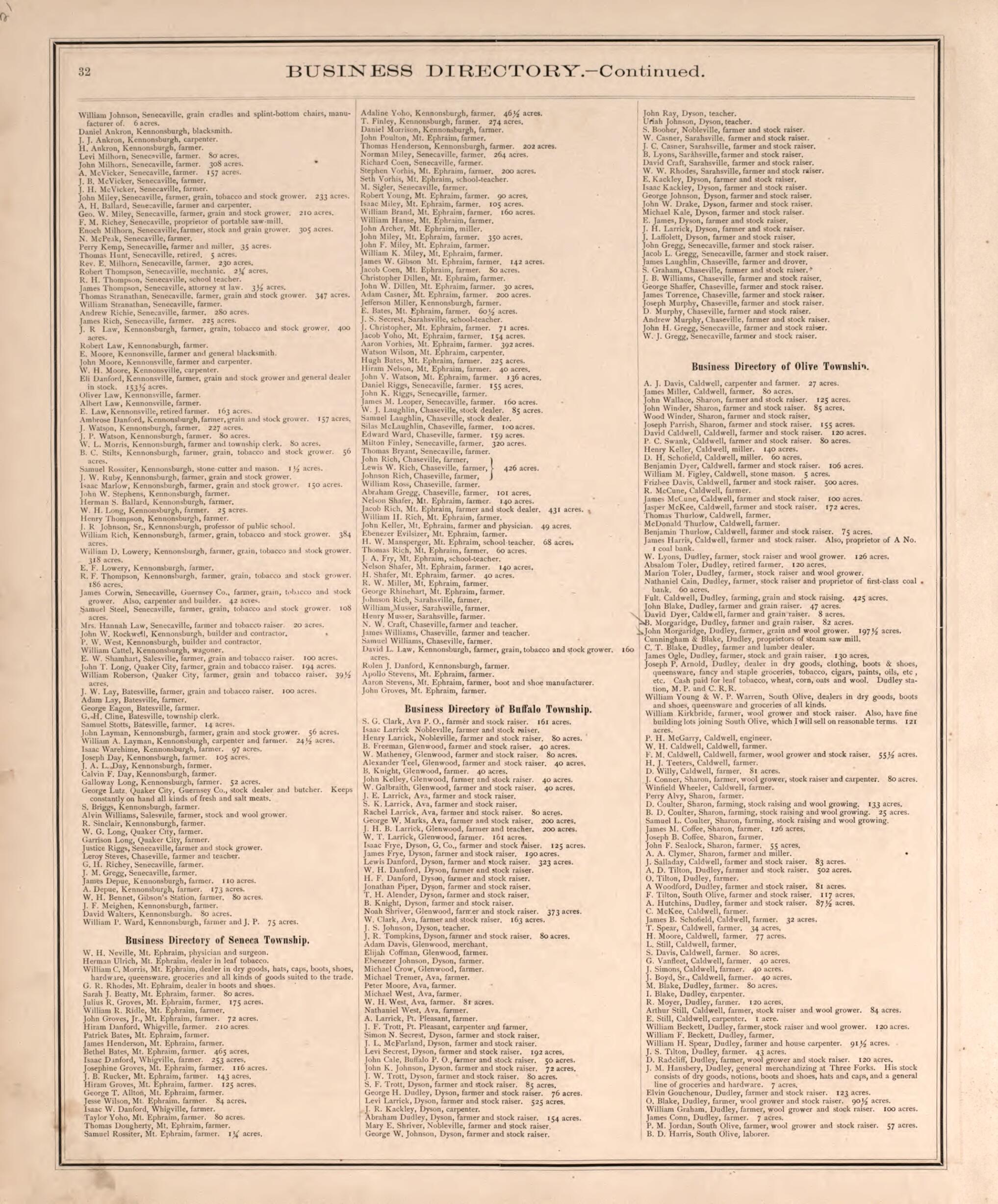 This old map of Noble from Centennial Atlas of Noble County, Ohio from 1876 was created by Worley & Bracher in 1876
