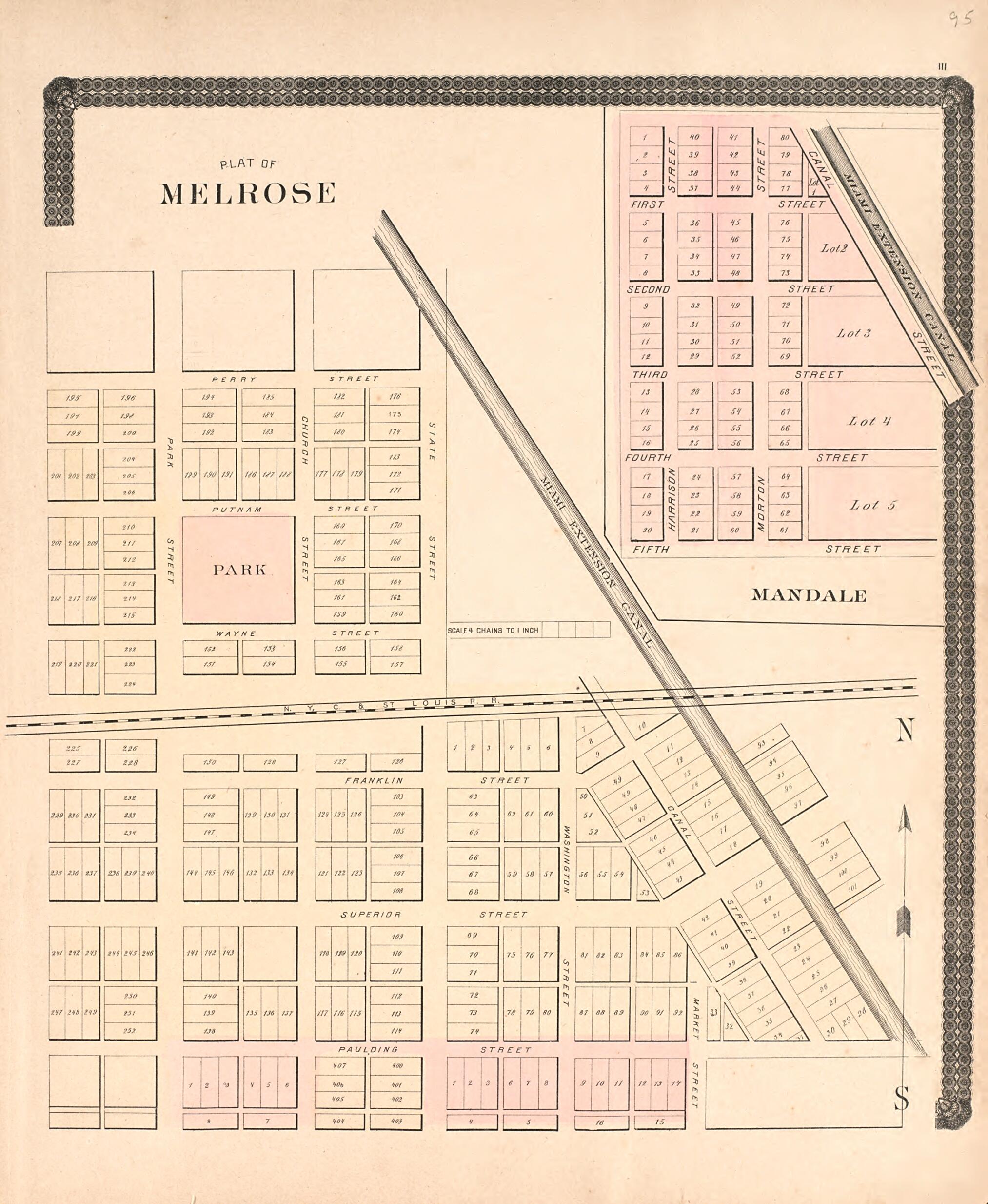 This old map of Melrose from Historical Atlas of Paulding County, Ohio, Illustrated from 1892 was created by O. (Oliver) Morrow in 1892