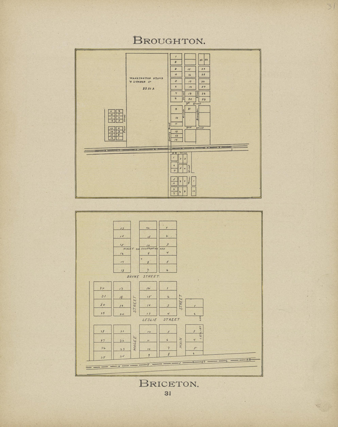 This old map of Broughton, Briceton from Paulding County Atlas and Directory from 1905 was created by O. (Oliver) Morrow in 1905