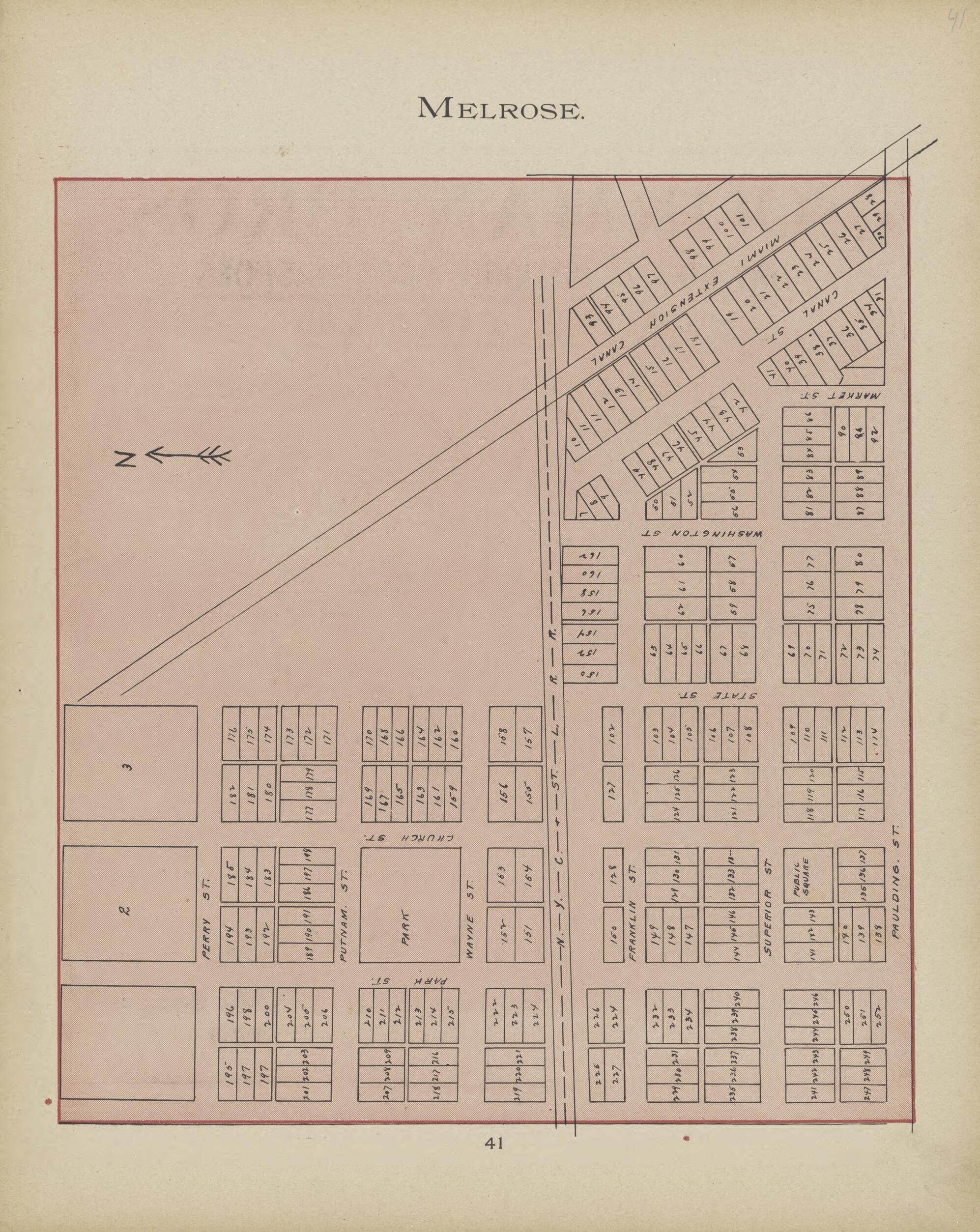 This old map of Melrose from Paulding County Atlas and Directory from 1905 was created by O. (Oliver) Morrow in 1905
