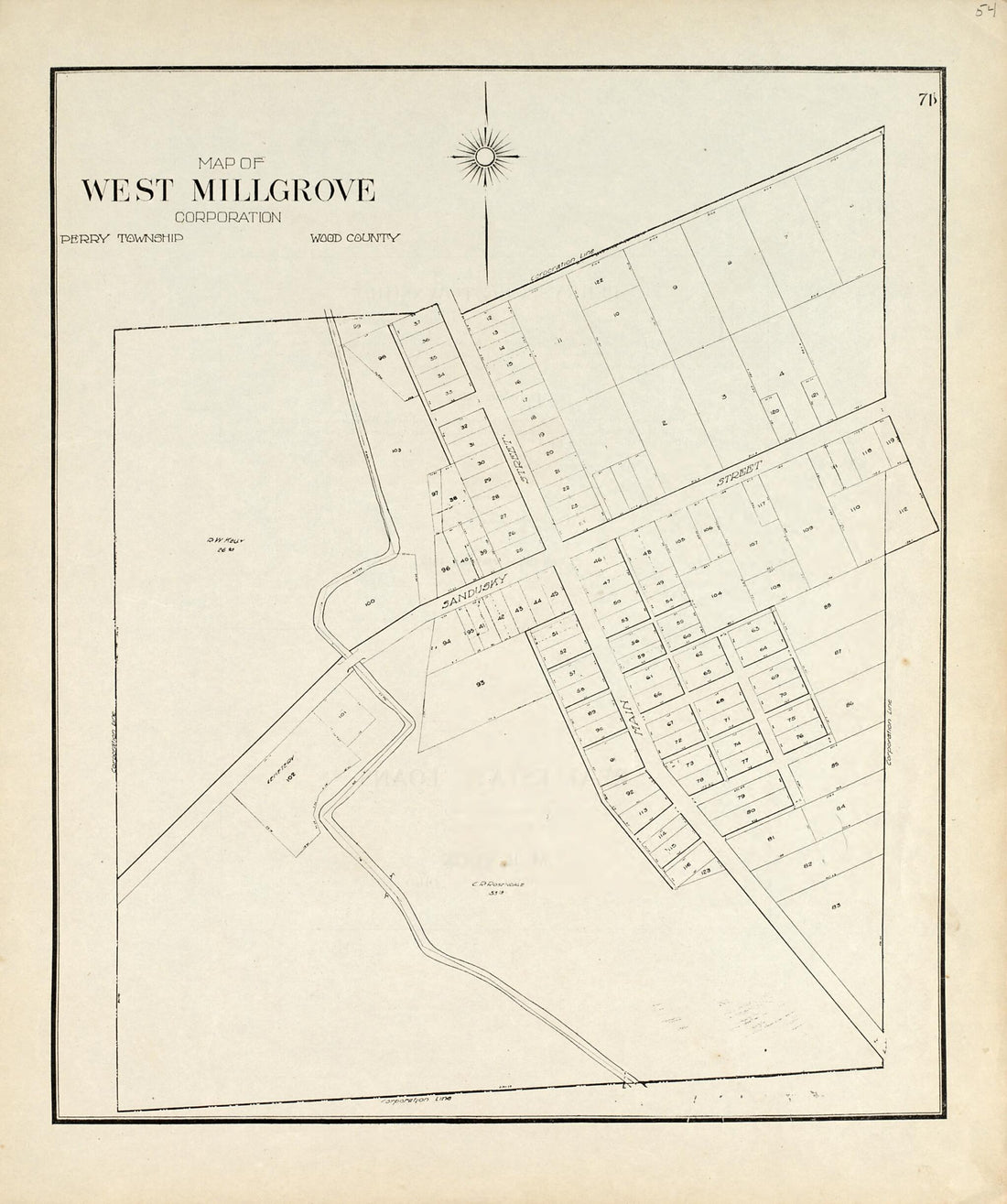 This old map of Map of West Millgrove Corporation from an Atlas of Wood County, Ohio from 1912 was created by Maumee Valley Map Co in 1912