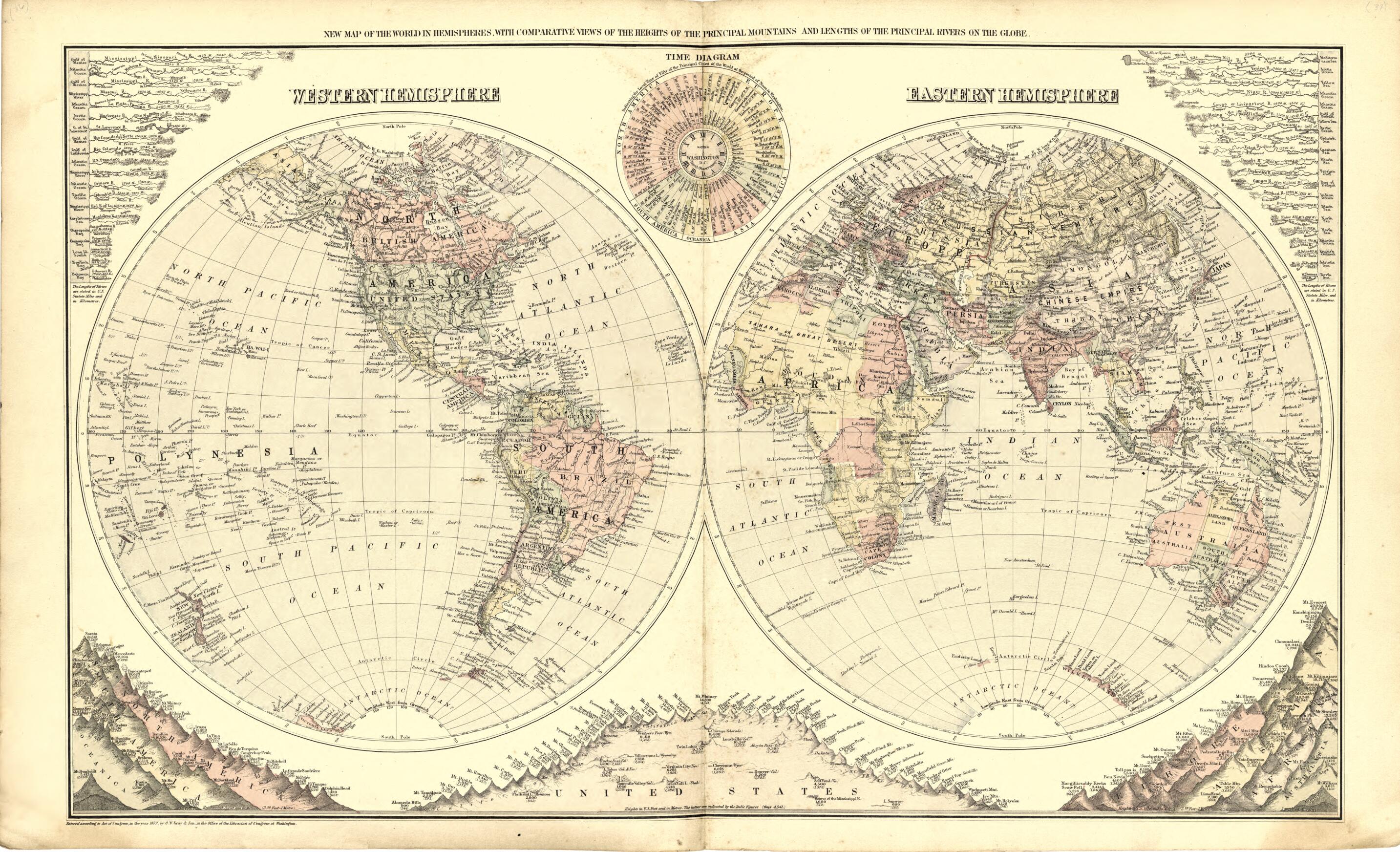 This old map of Map of World from Atlas of Williams County, Ohio from 1894 was created by J. M. (James M.) Lathrop in 1894