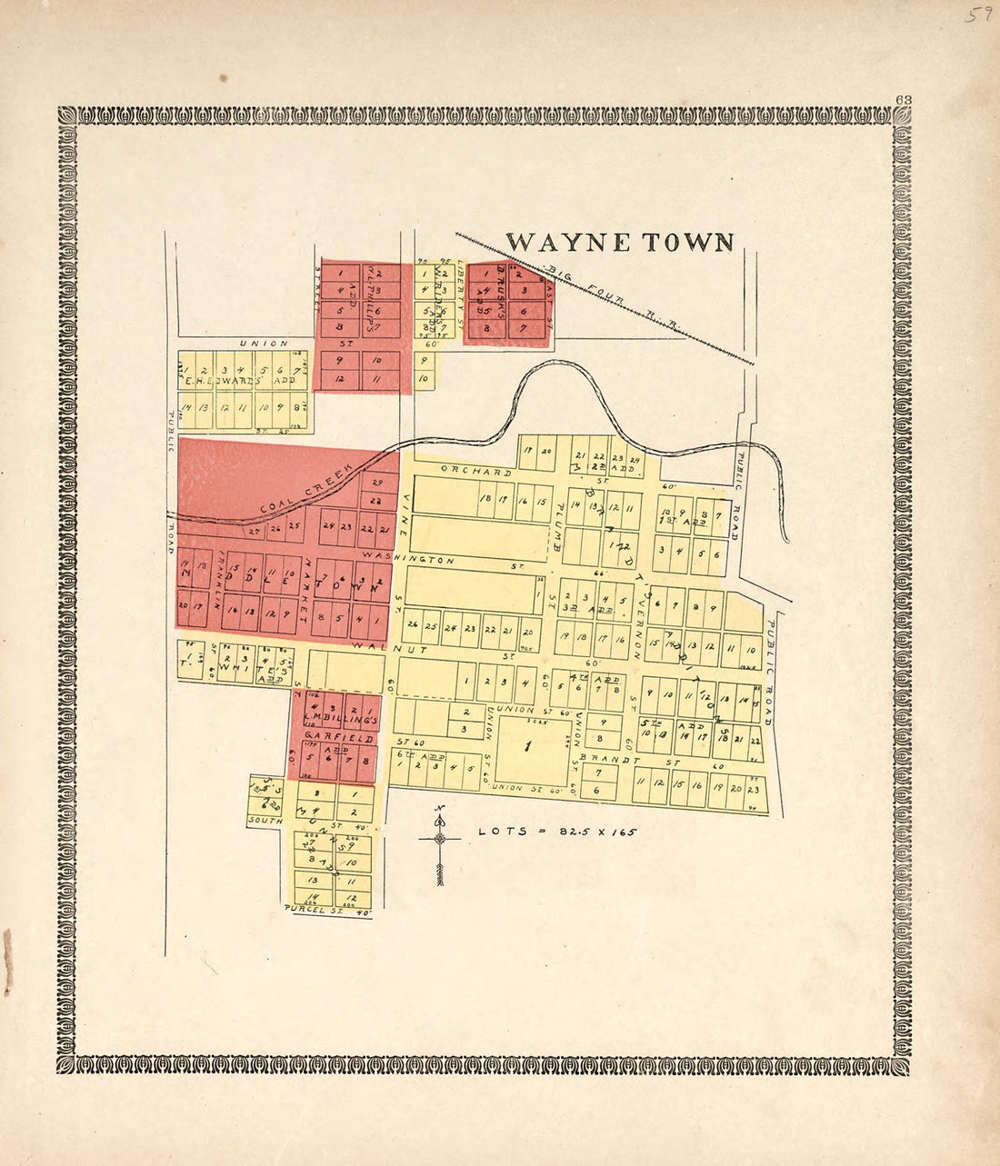 This old map of Wayne Town from Illustrated Atlas of Montgomery County, Indiana from 1898 was created by F. Hoffman in 1898