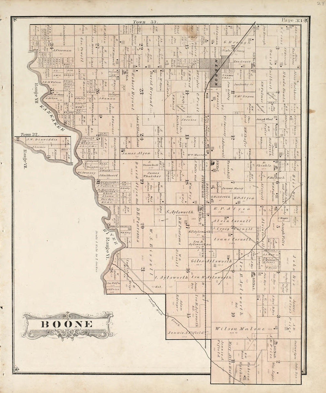 This old map of Boone from Hardesty&