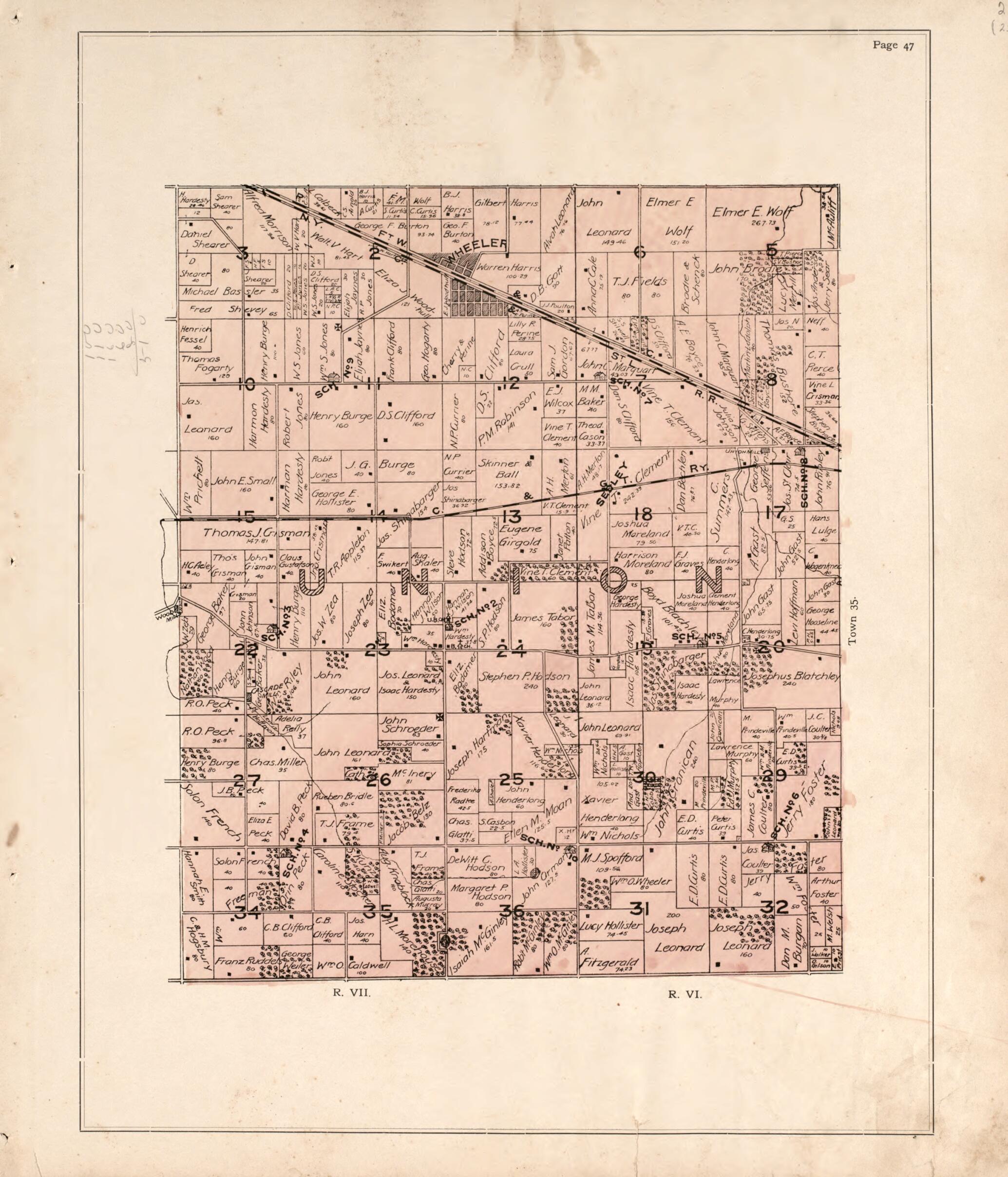 This old map of Union from Atlas of Porter County, Indiana : from 1895 was created by Lee and Lee in 1895