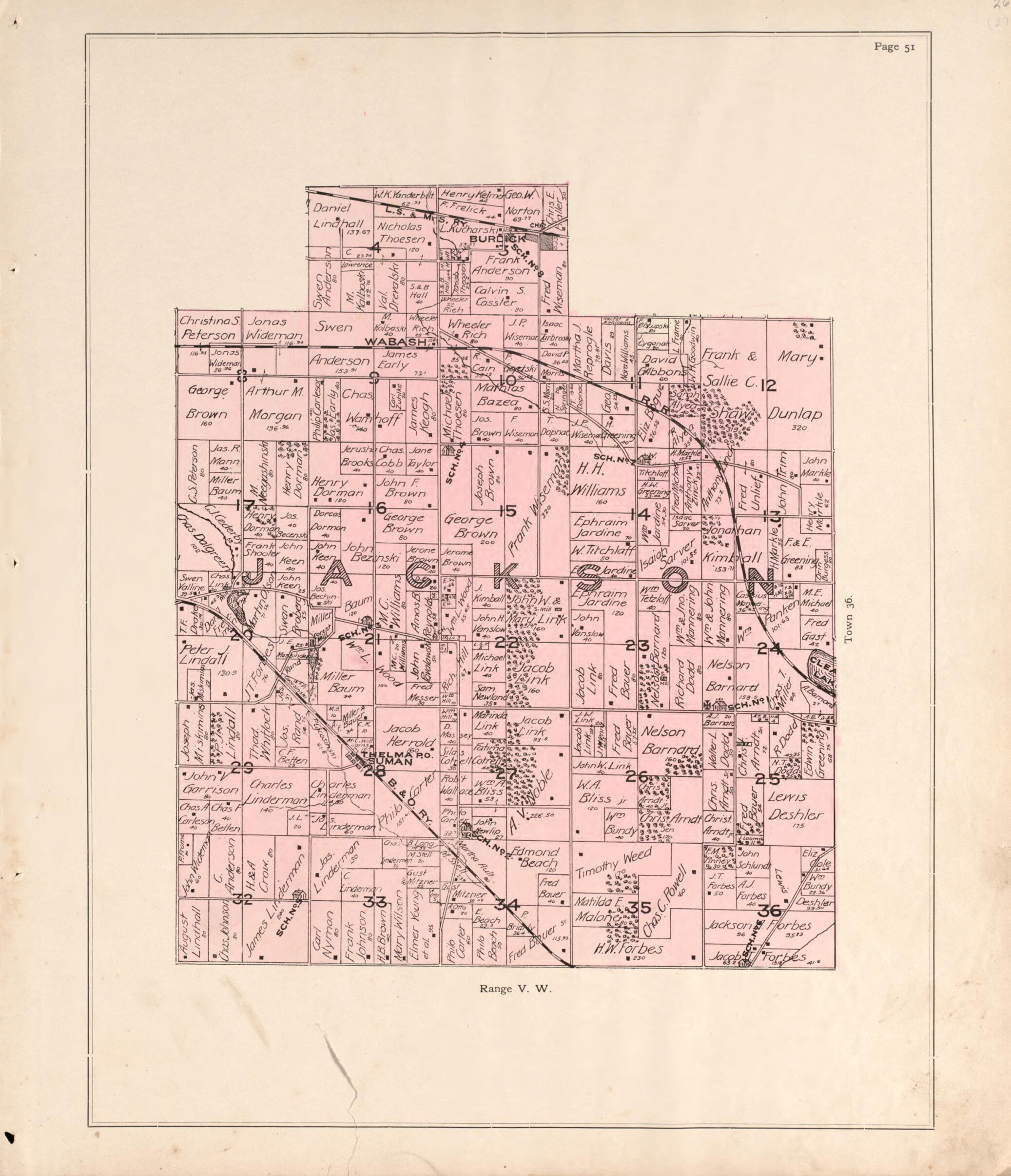 This old map of Jackson from Atlas of Porter County, Indiana : from 1895 was created by Lee and Lee in 1895