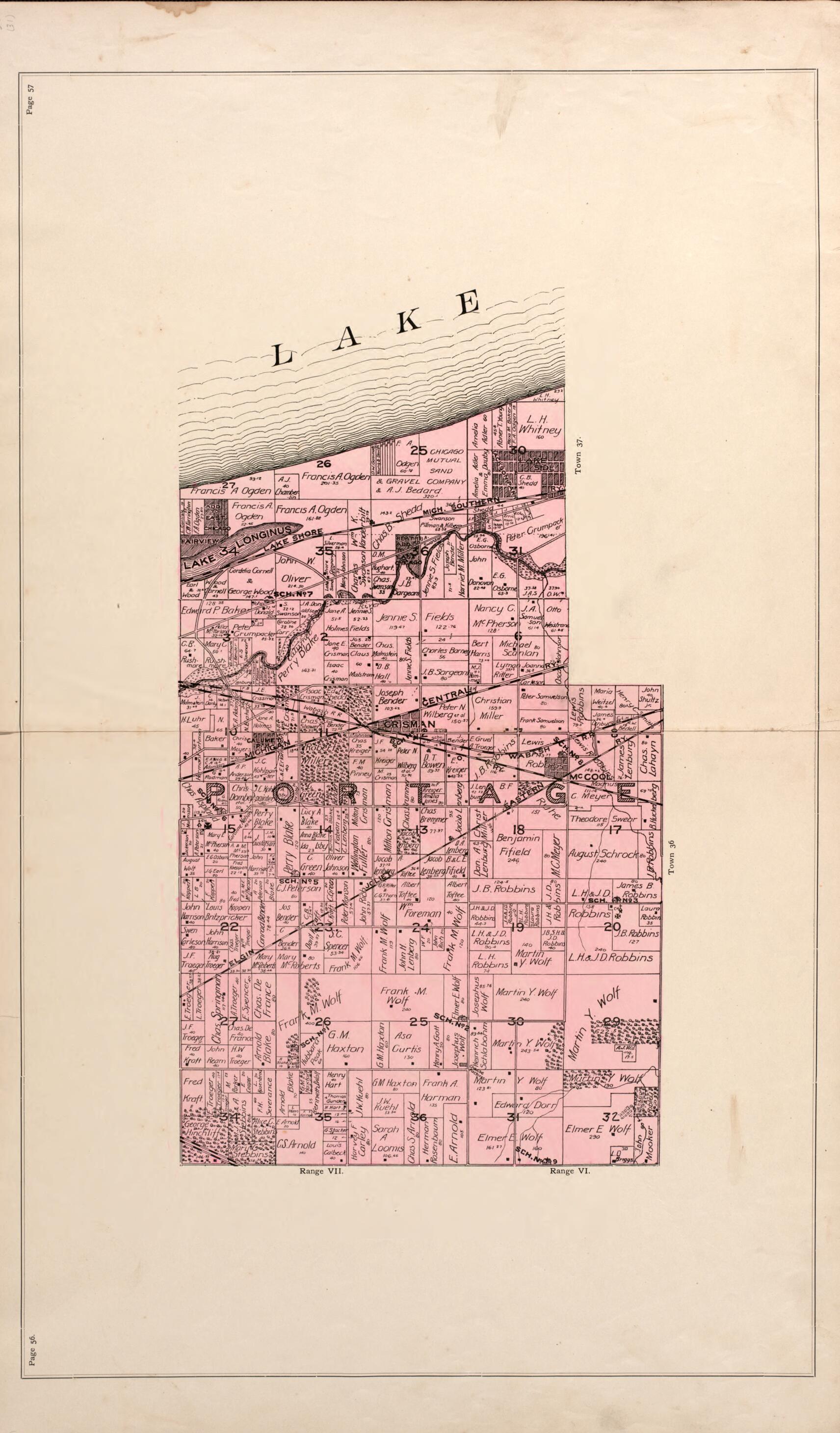This old map of Portage from Atlas of Porter County, Indiana : from 1895 was created by Lee and Lee in 1895