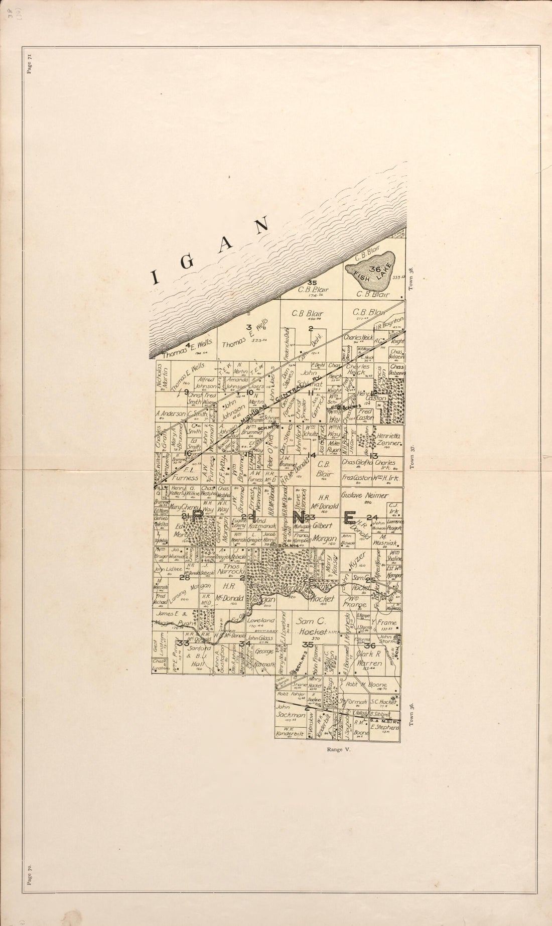 This old map of Pine from Atlas of Porter County, Indiana : from 1895 was created by Lee and Lee in 1895