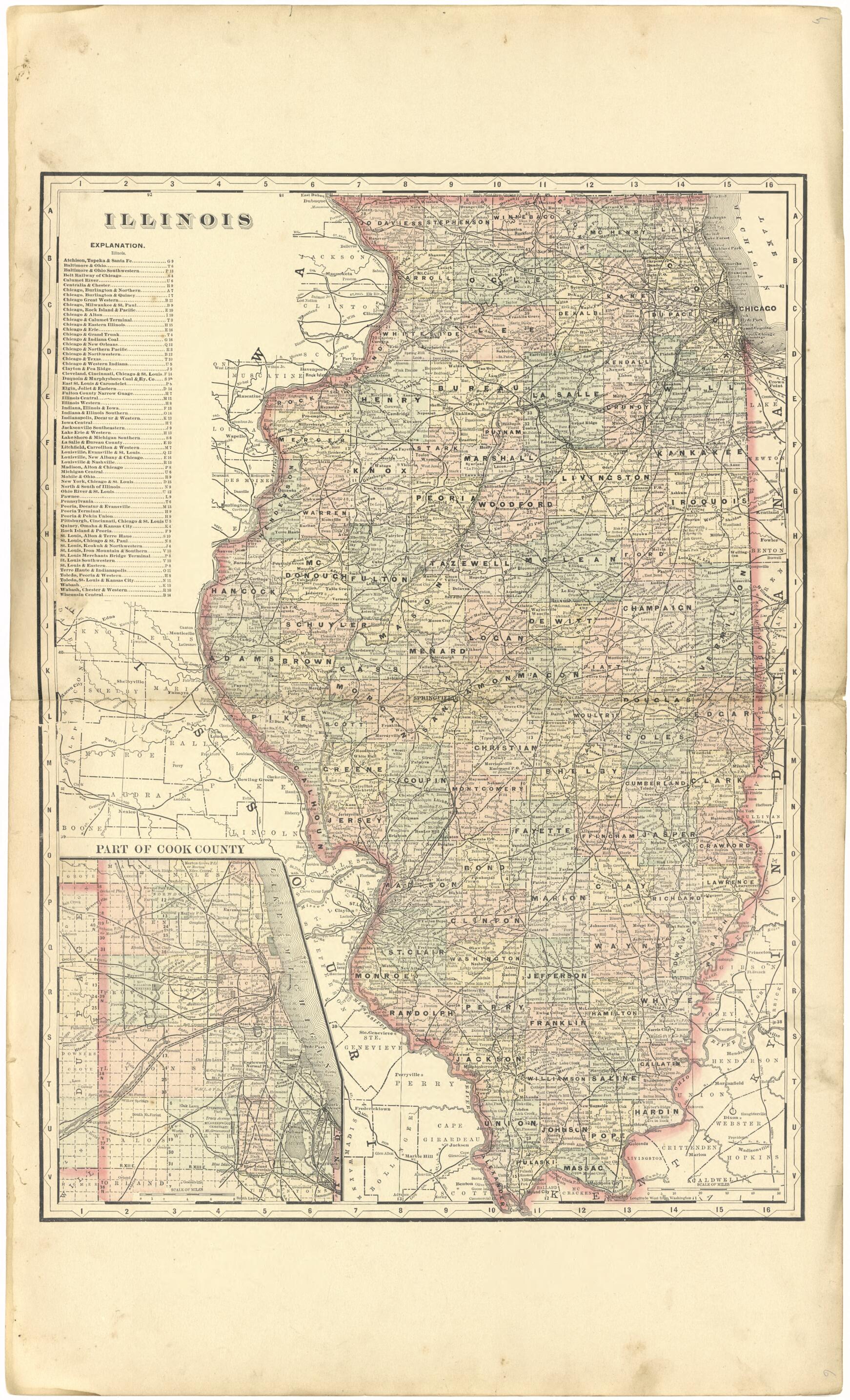 This old map of Illinois from Plat Book of De Witt County, Illinois from 1894 was created by Geo. A. Ogle & Co in 1894