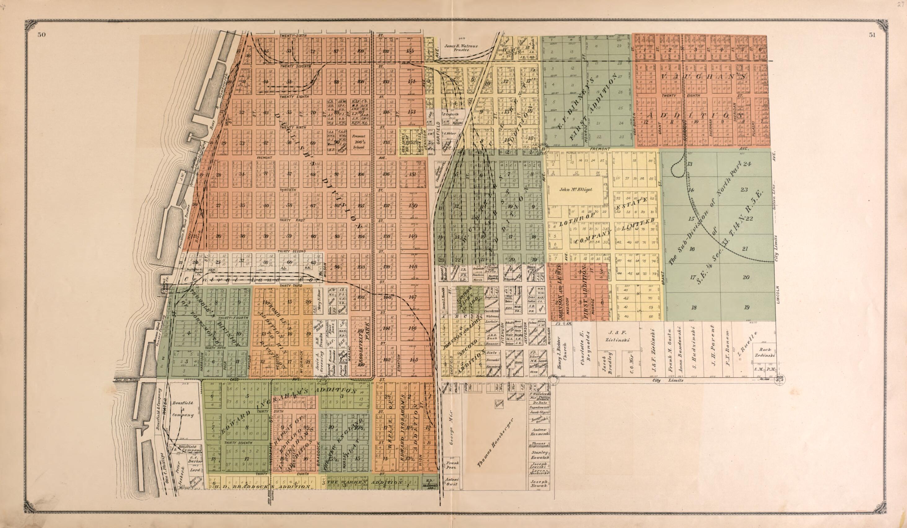 This old map of Bay City - 4 from Atlas of Bay County, Michigan from 1916 was created by Standard Map Company in 1916