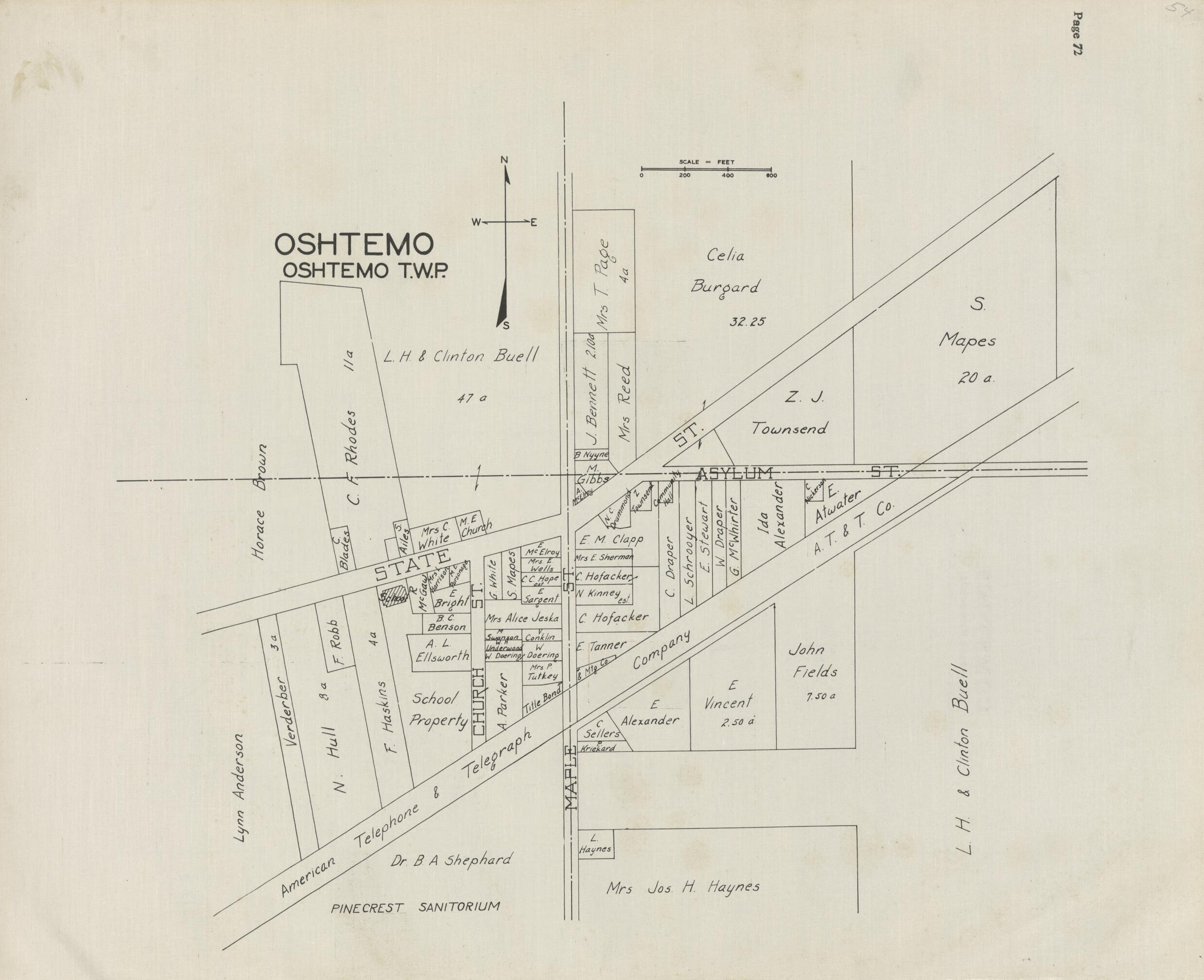 This old map of Oshtemo Township from Atlas and Plat Book, Kalamazoo County, Michigan from 1928 was created by Ill.) Thrift Press (Rockford in 1928