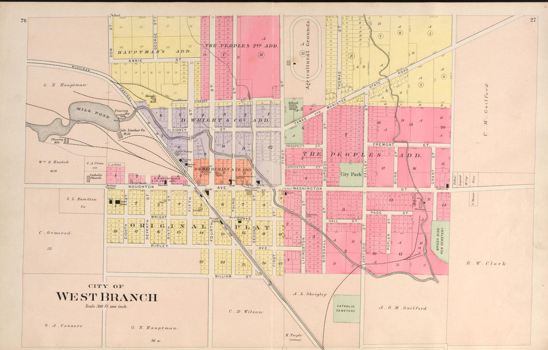 This old map of Rose from Plat Book of Ogemaw County, Michigan from 1903 was created by P.A. & J.W. Myers (Firm) in 1903