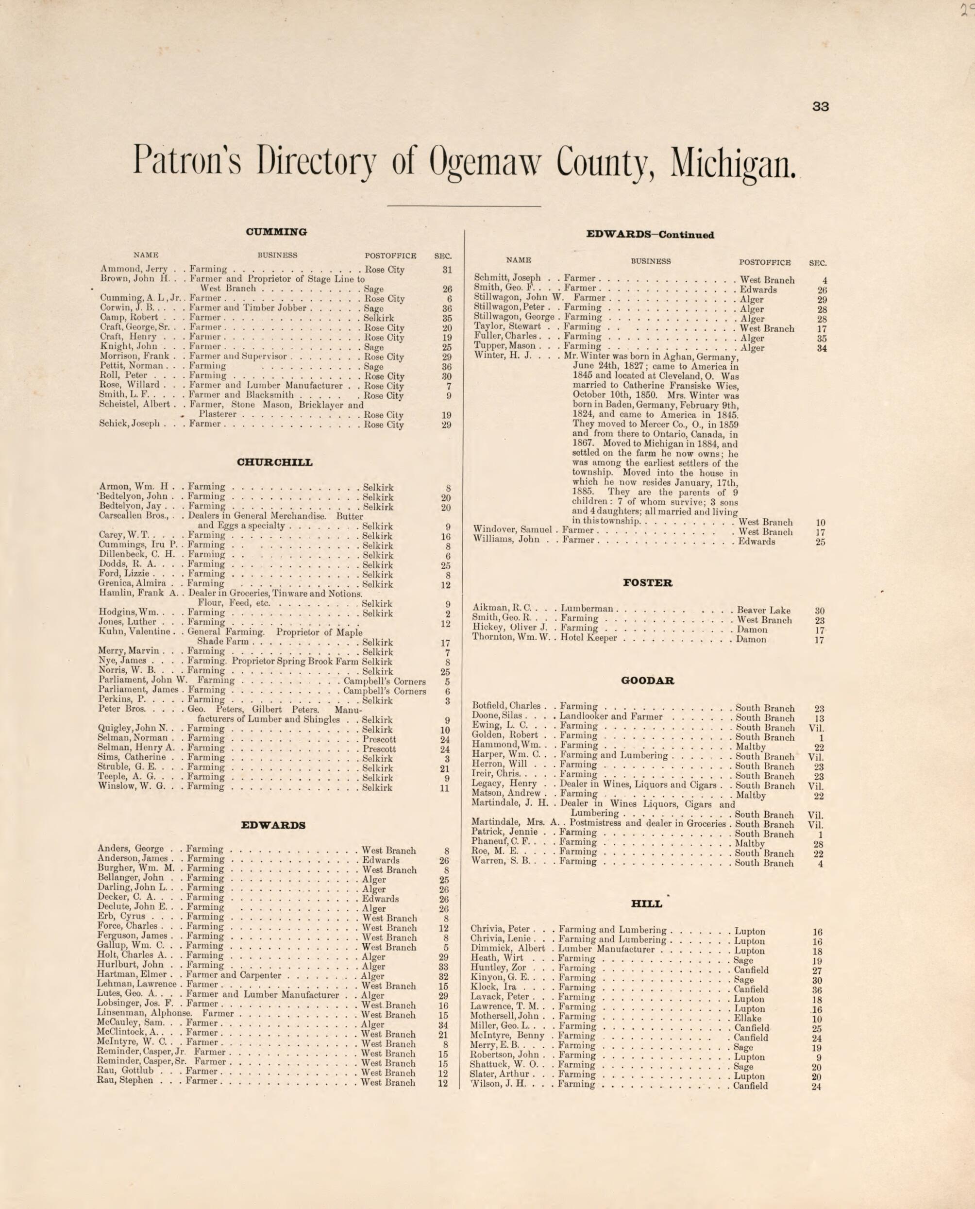 This old map of Michigan from Plat Book of Ogemaw County, Michigan from 1903 was created by P.A. & J.W. Myers (Firm) in 1903