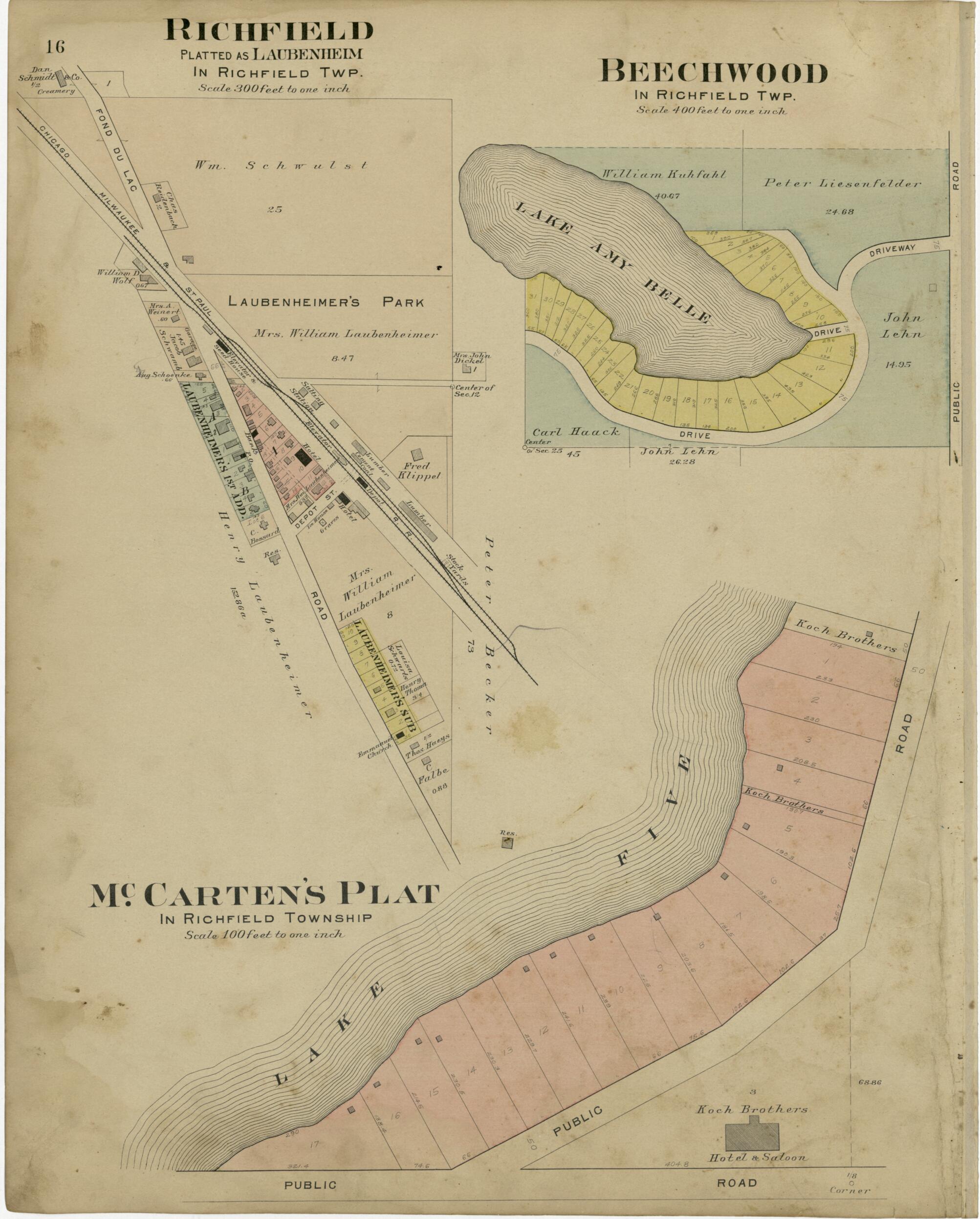 This old map of Richfield; Beechwood; McCarten&