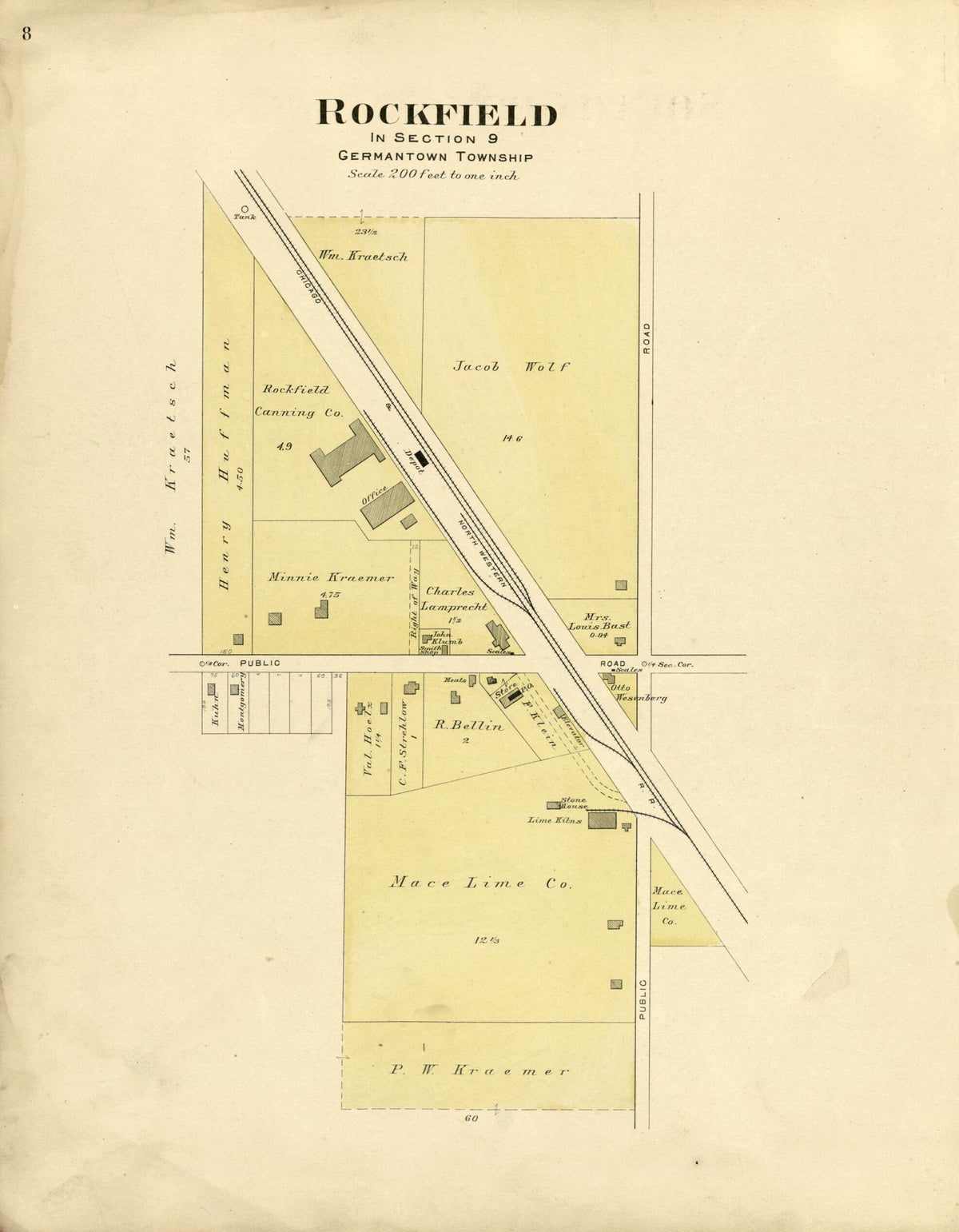 Rockfield from Plat Book of Washington and Ozaukee Counties, Wisconsin 1915 by Relic Map Company