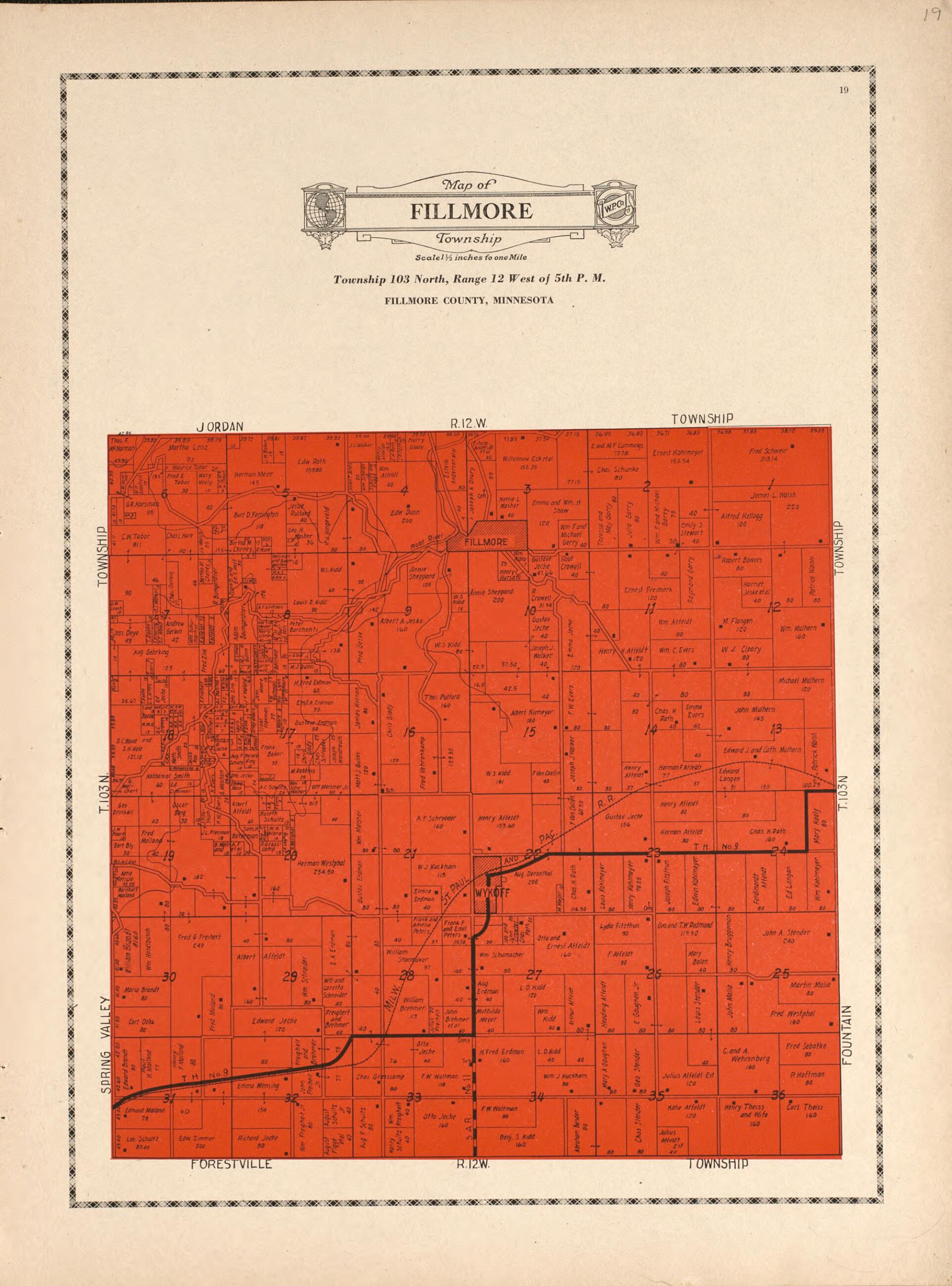 This old map of Fillmore Township from Atlas and Farmers&