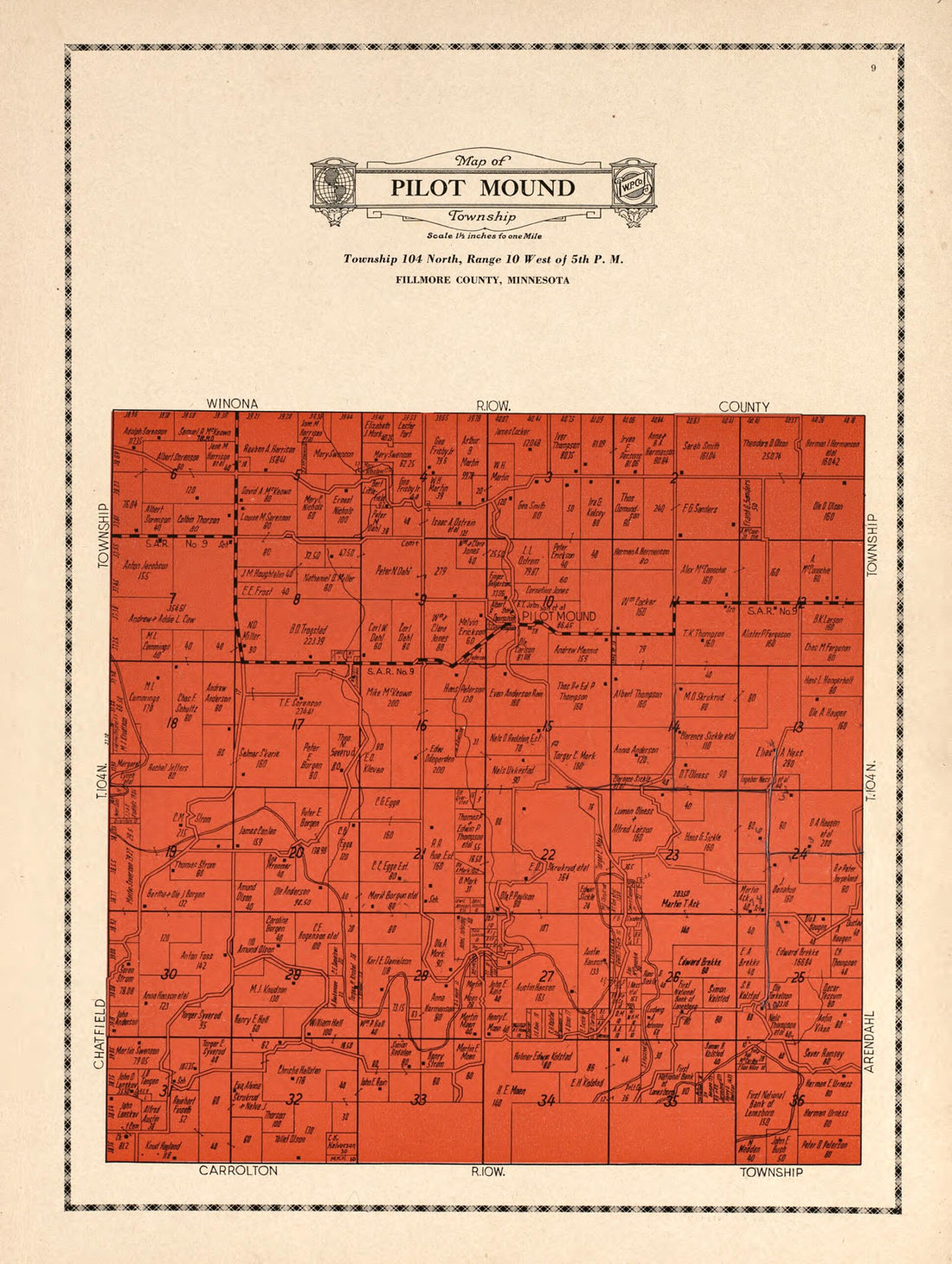 This old map of Pilot Mound Township from Atlas and Farmers&