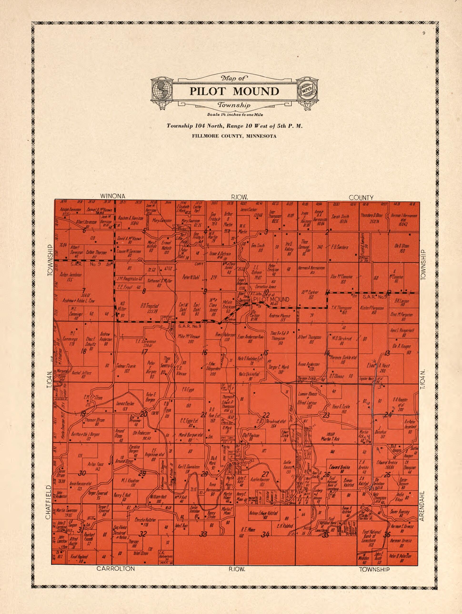 This old map of Pilot Mound Township from Atlas and Farmers&