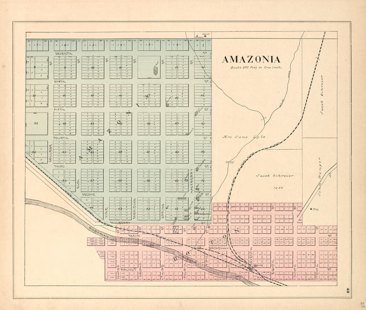 Amazonia from Atlas of Andrew County, Missouri 1898 by Relic Map Company