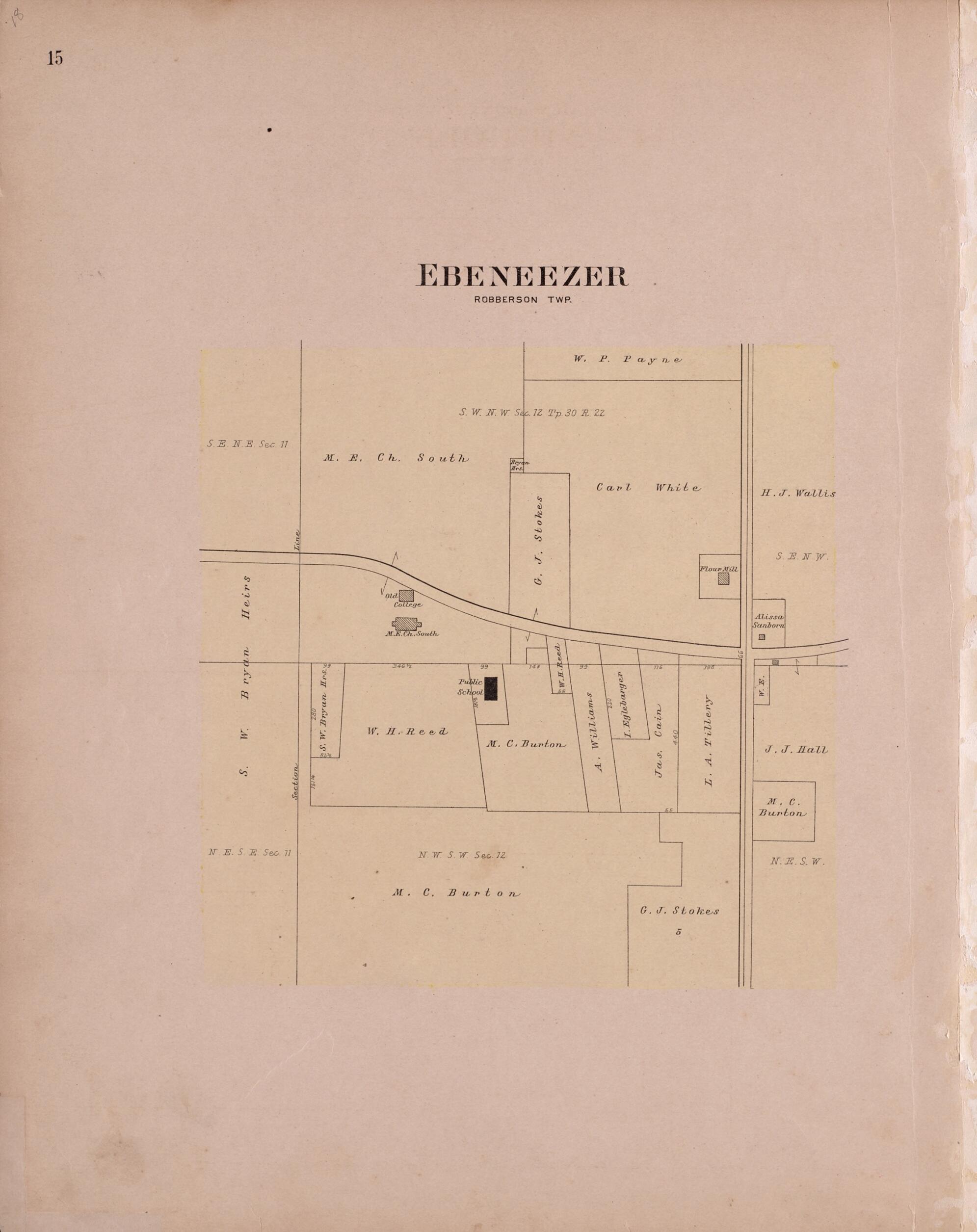 This old map of Ebenezzer from Plat Book of Greene County, Missouri from 1904 was created by Missouri Publishing Co in 1904