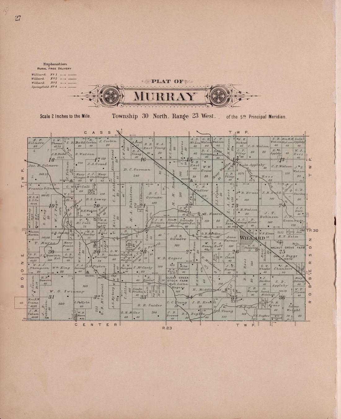 This old map of Murray from Plat Book of Greene County, Missouri from 1904 was created by Missouri Publishing Co in 1904