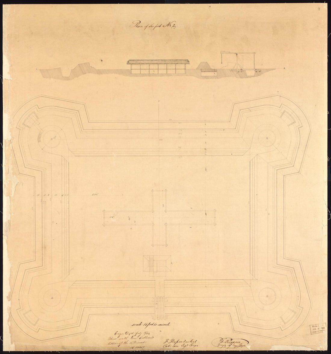 This old map of Plan of Fort No. 2 from Original Plattings of Forts at St. Louis, Mo. 186-. from 1860 was created by United States. Army. Corps of Engineers in 1860