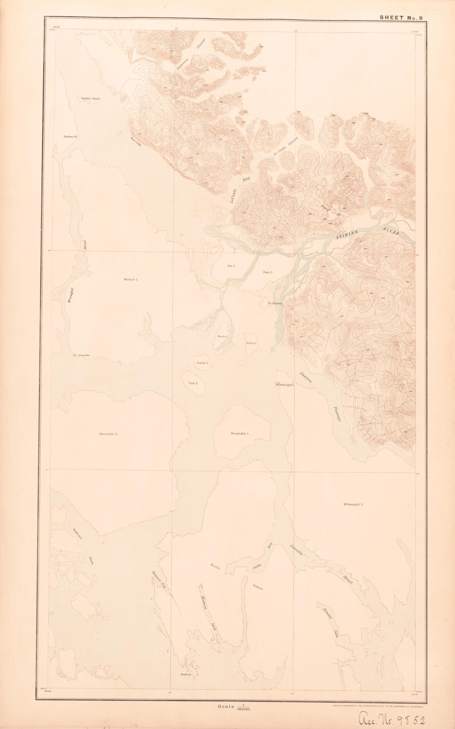 This old map of Sheet 9 from Alaskan Boundary Atlas from 1895 from 1895 was created by International Boundary Commission in 1895